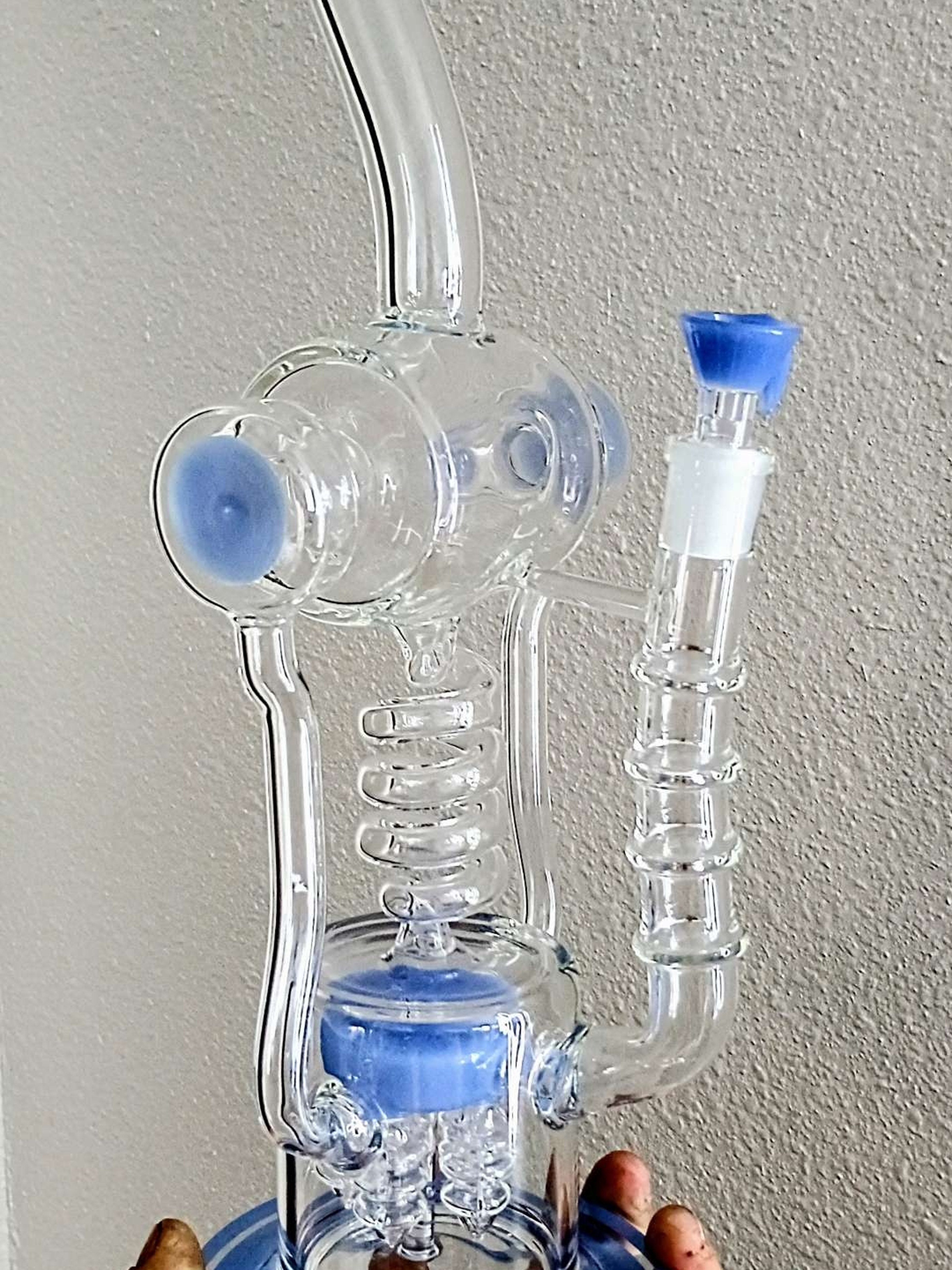 Preview pic of 14in Spiral Coil Recycler Bong