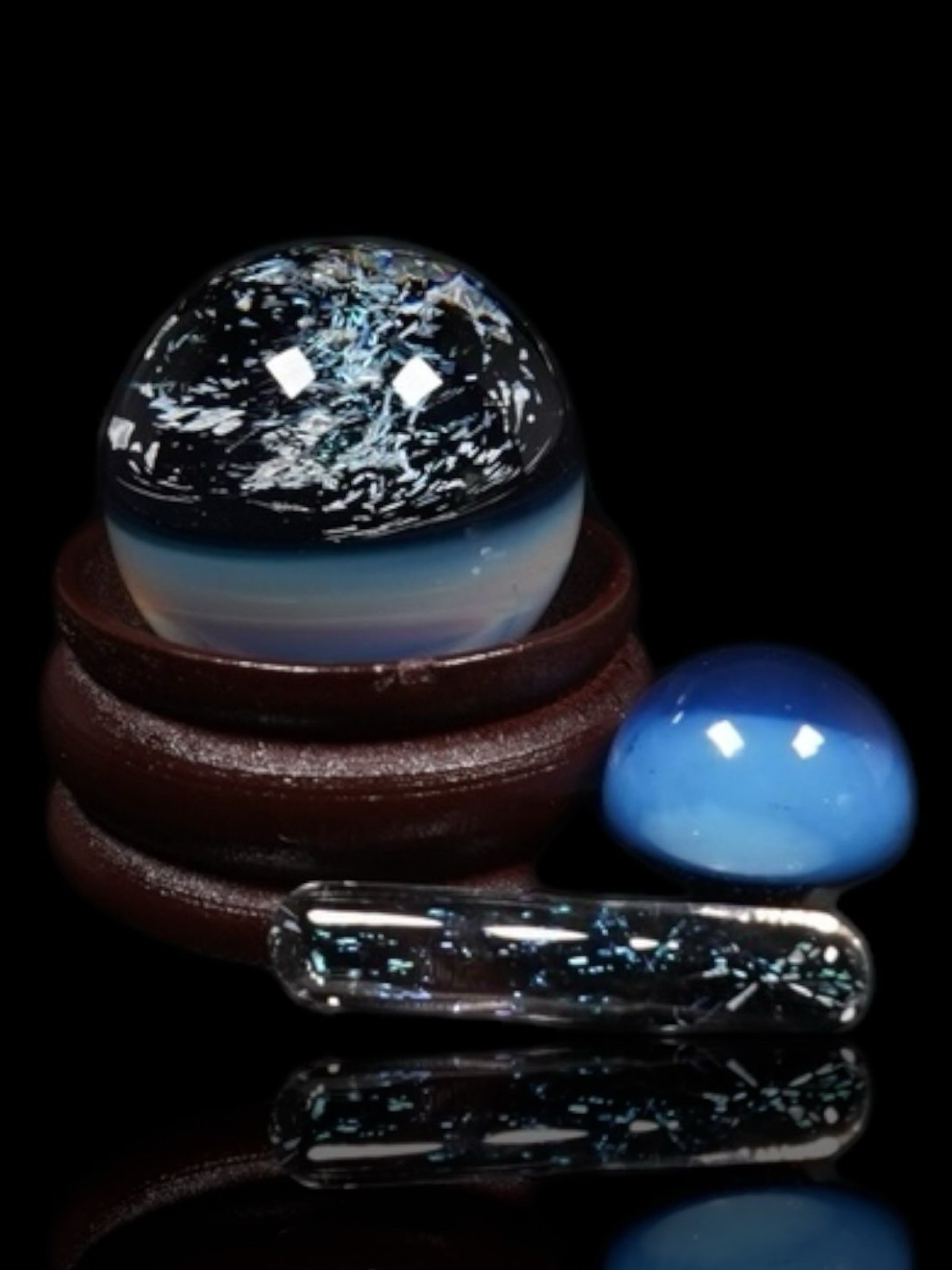 Preview pic of Twisted Boro Glass 3-piece set