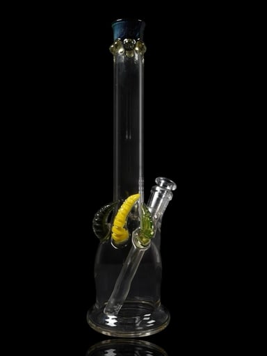 Preview pic of Quinns Glass triple horn beaker bong