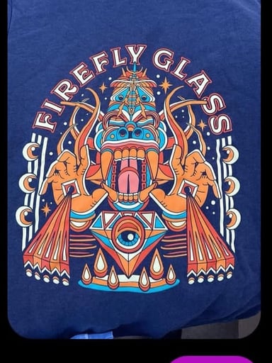 Preview pic of Dark Blue Firefly Glass Shirt Size XXL