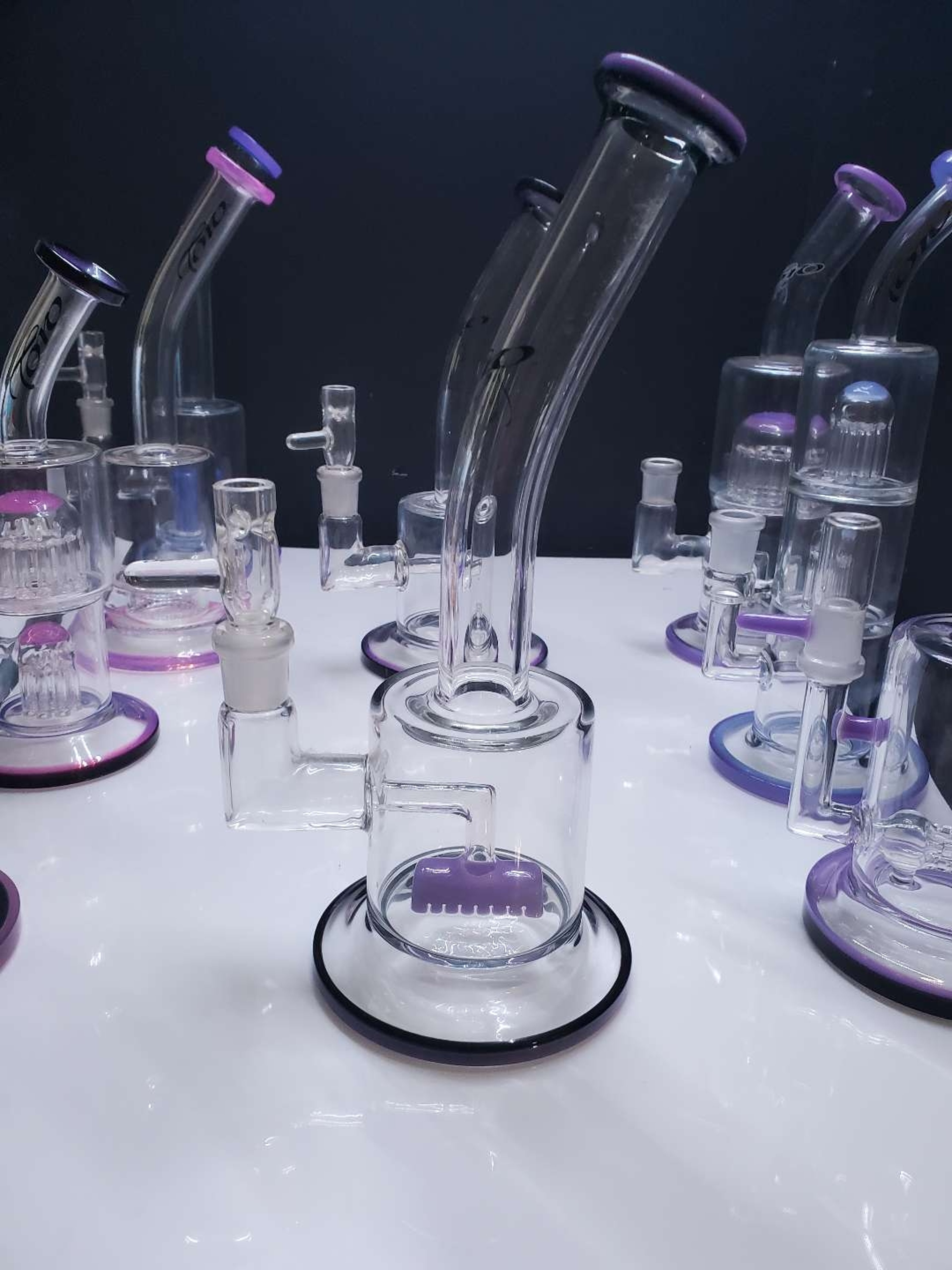 Preview pic of Set of 3 purple and pink long neck toros