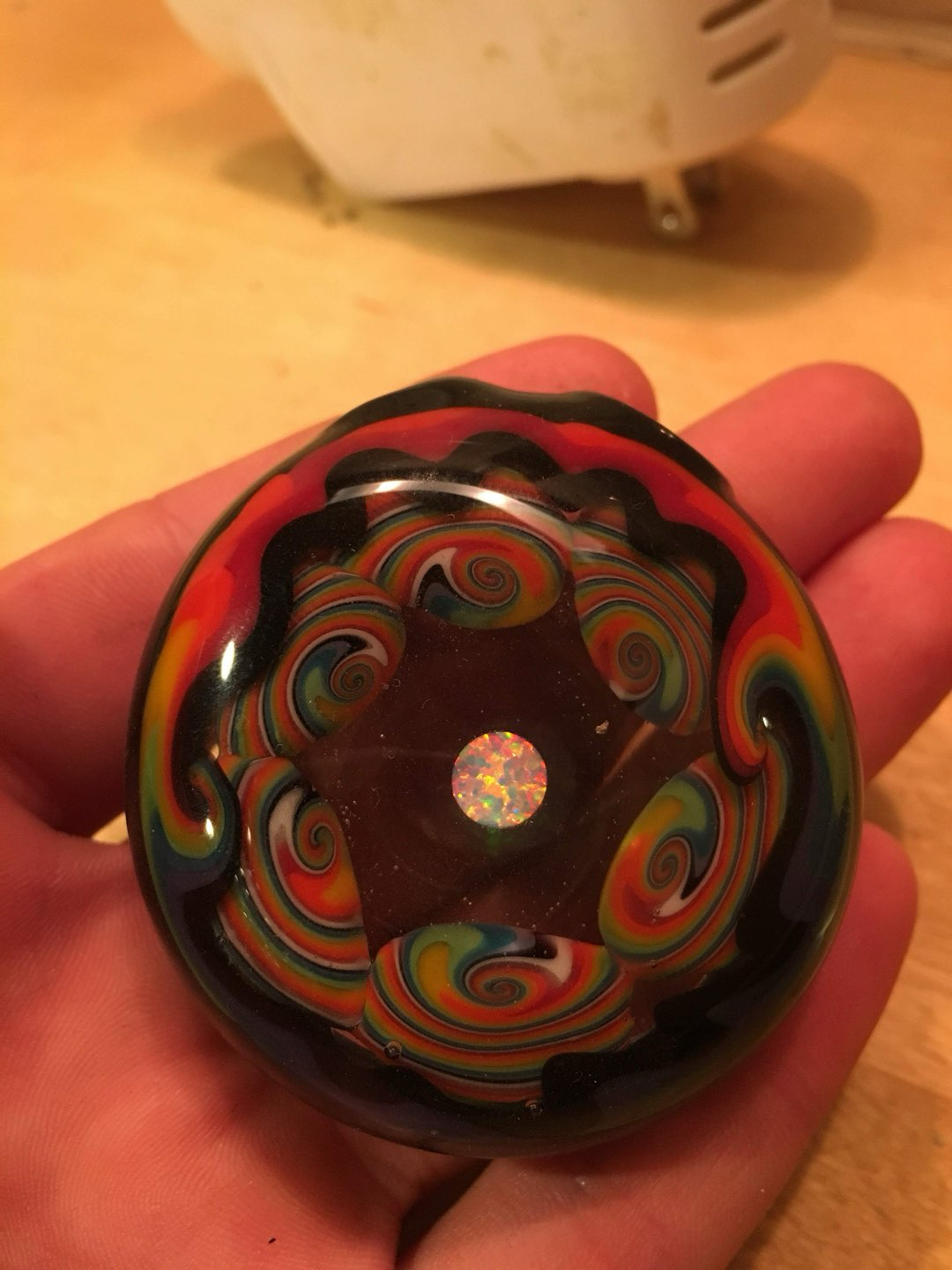 Preview pic of Trikky and Ebox rainbow pendant with opal