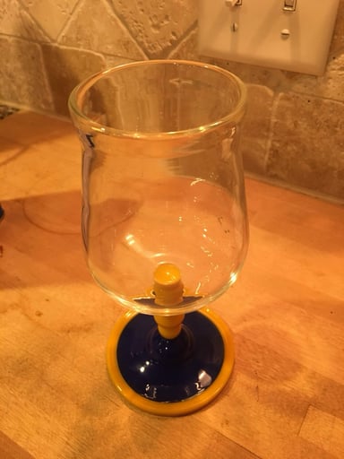 Preview pic of Chalice cup - blue and yellow