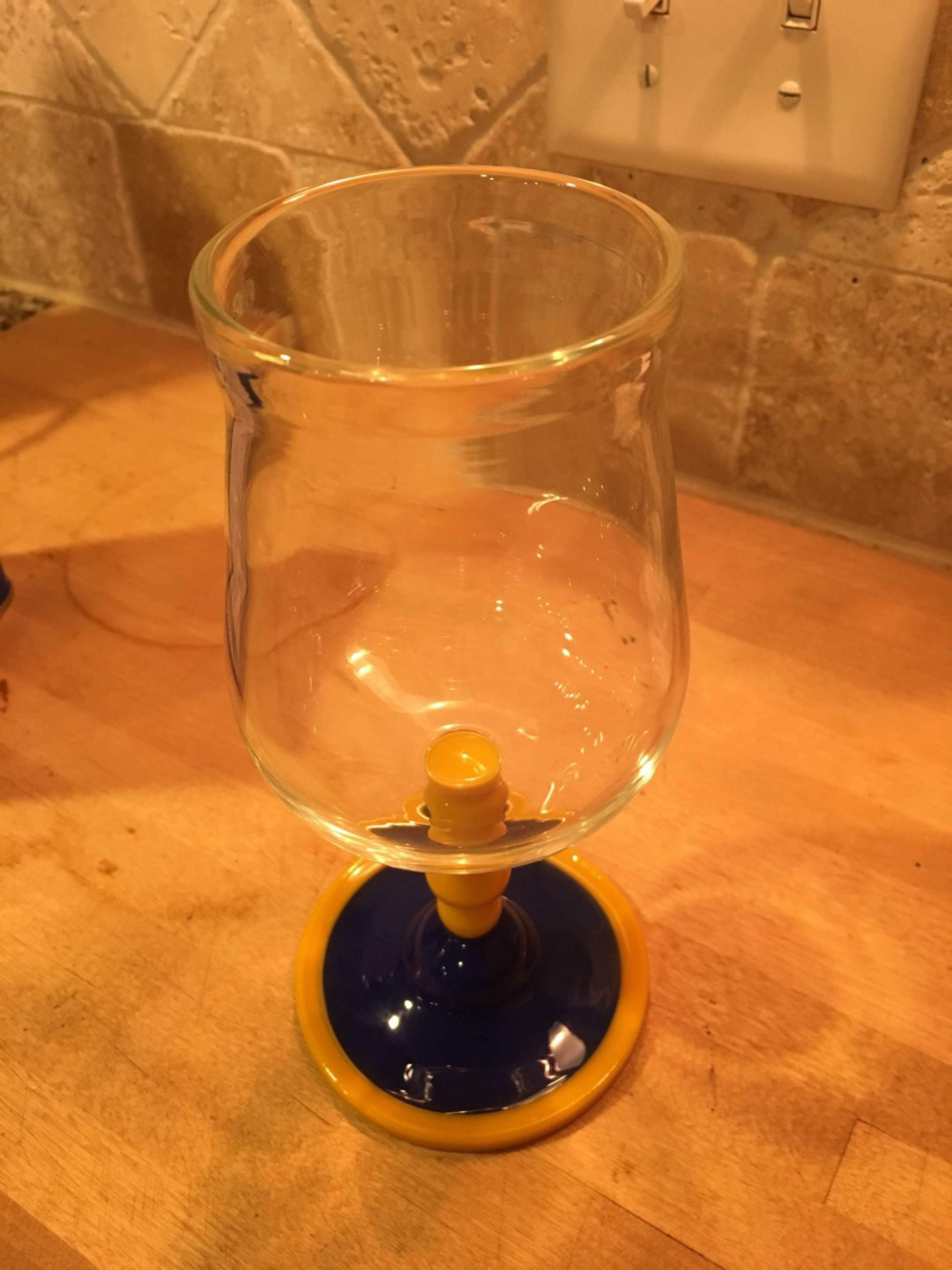 Preview pic of Chalice cup - blue and yellow