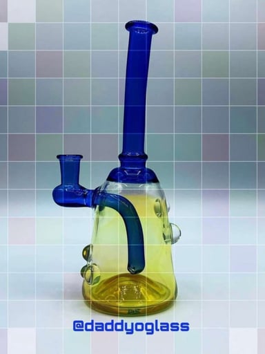Preview pic of Daddyo Glass 10mm Blue & Fume w/ Pelican Case