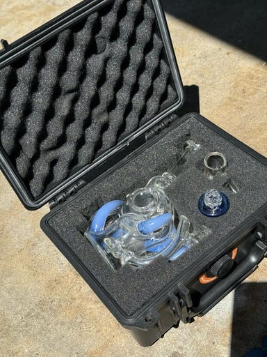 Preview pic of Dohn Joe 10mm spoolcycler spool cycler with banger, carb cap, and two terp pearls