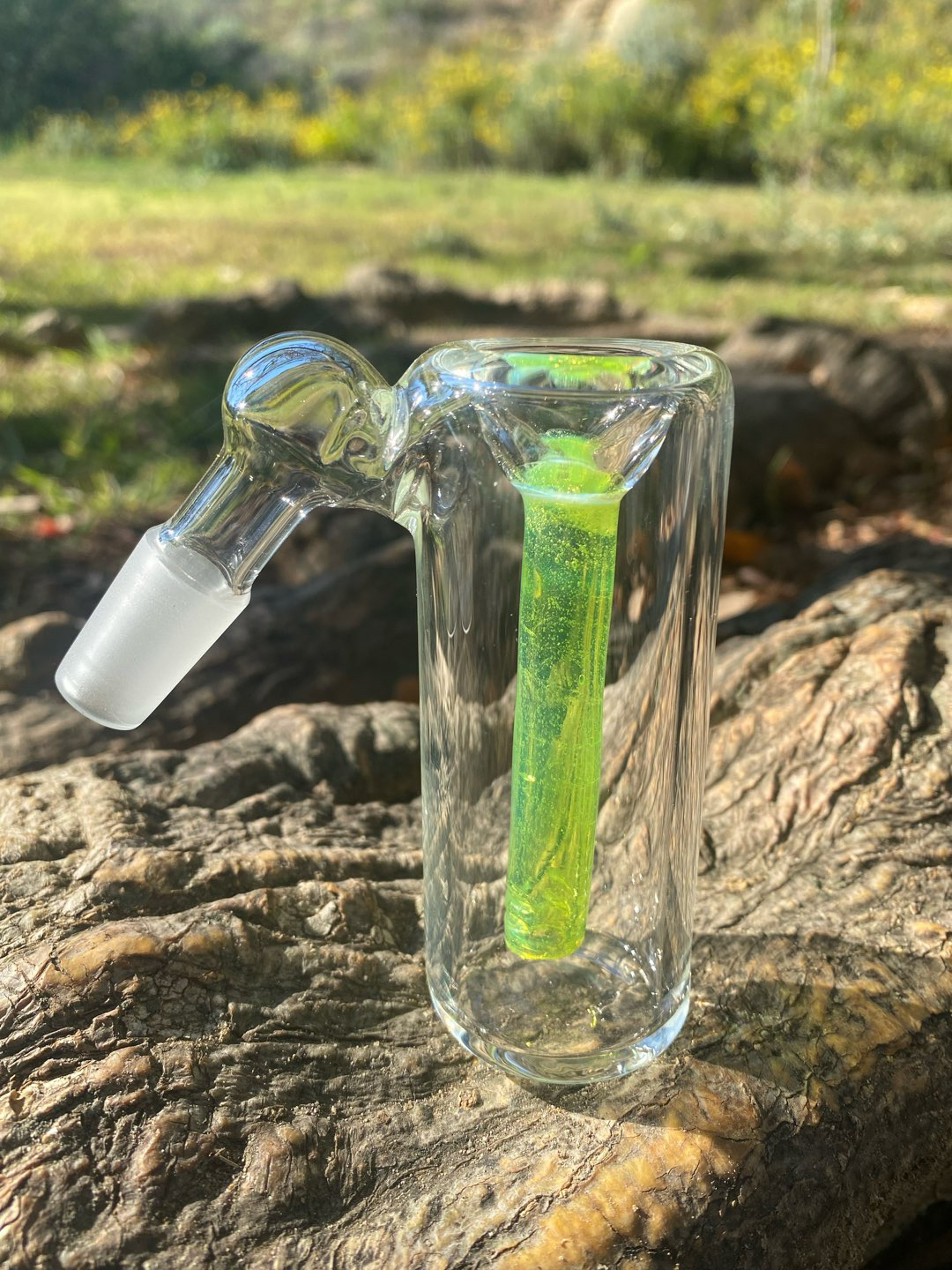 Preview pic of 14mm Ash catcher Bowl Green slyme 45 degree