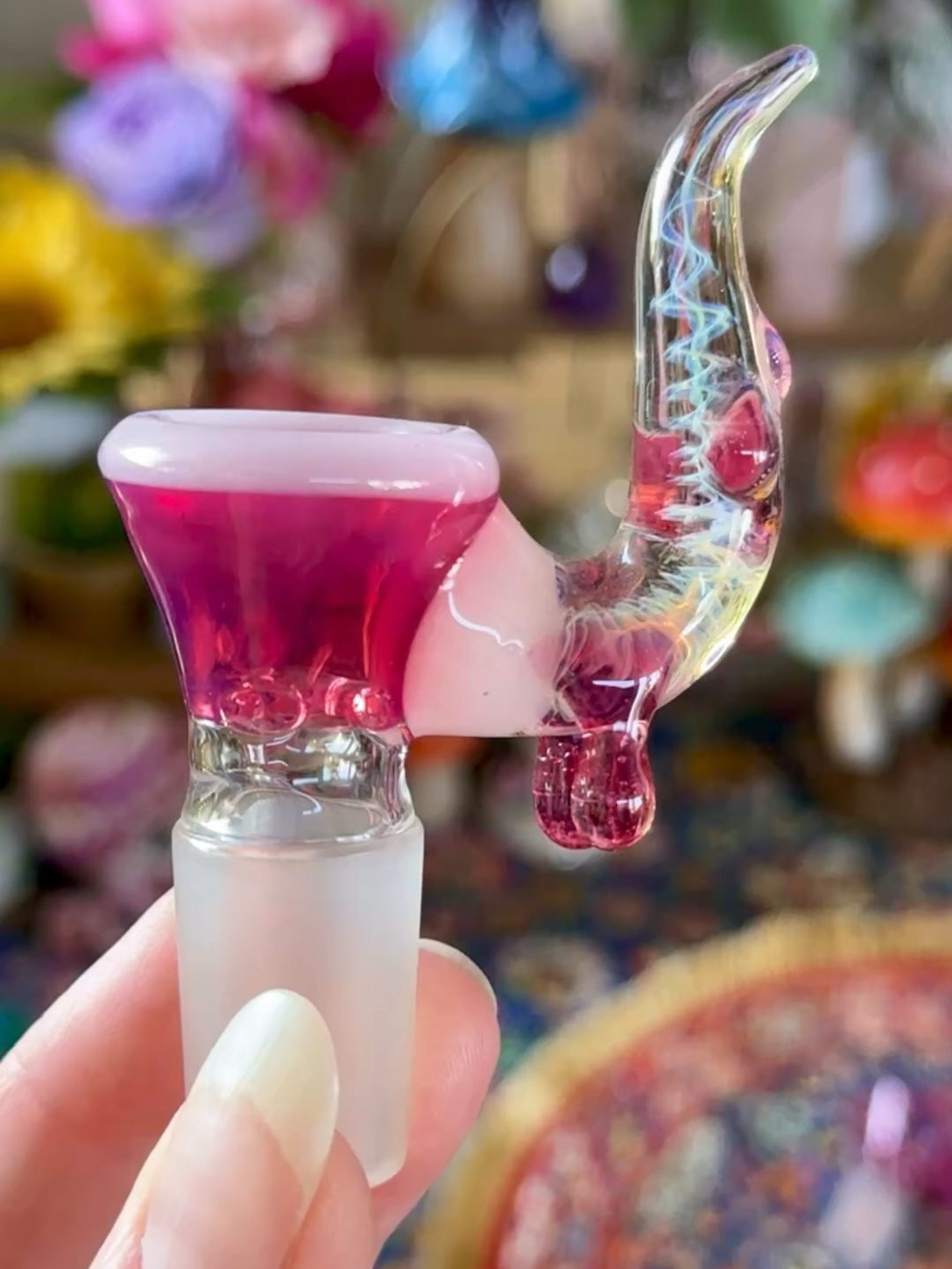 Preview pic of LX1984 Telemagenta x UV White Satin Slide