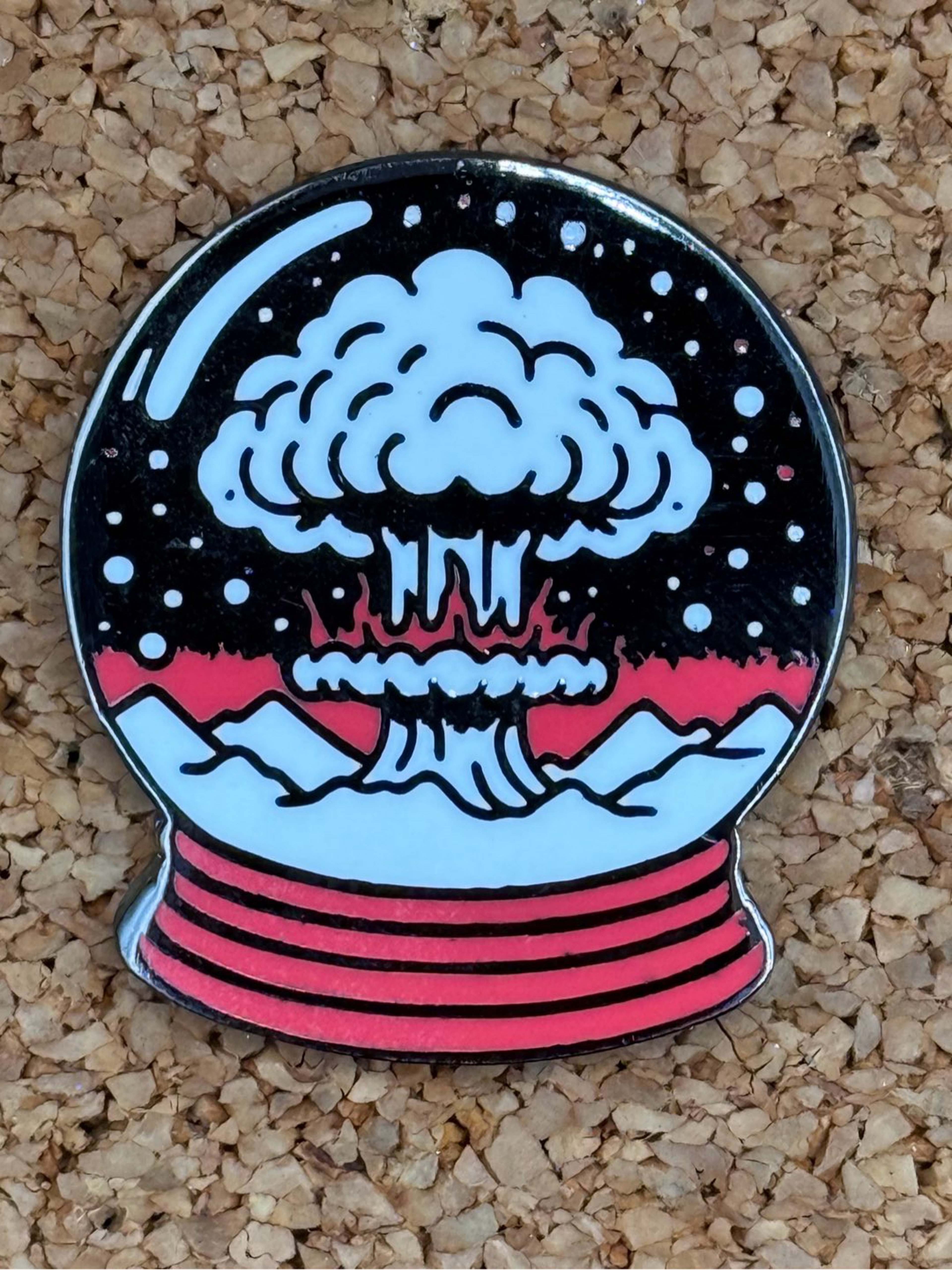 Preview pic of Nuclear winter snow globe pin