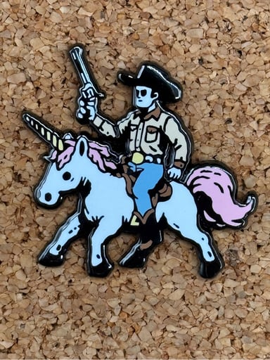 Preview pic of Unicorn cowboy pin