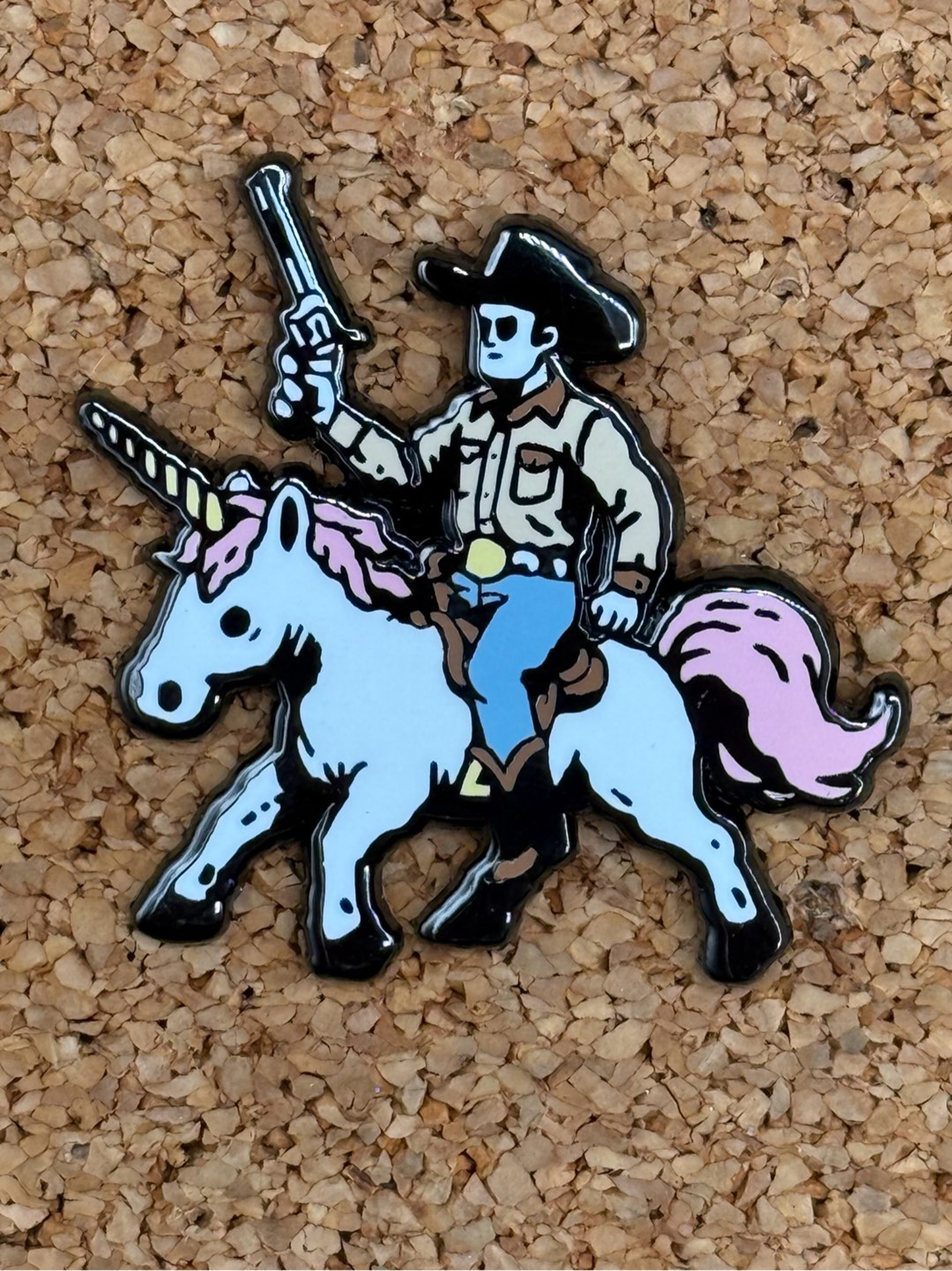 Preview pic of Unicorn cowboy pin