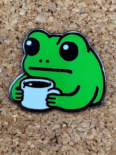 Preview pic of Coffee frog pin
