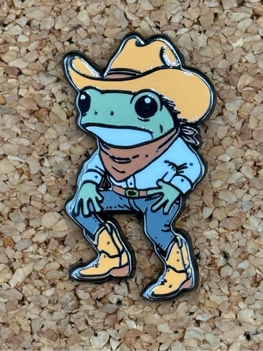 Preview pic of Cowboy frog pin