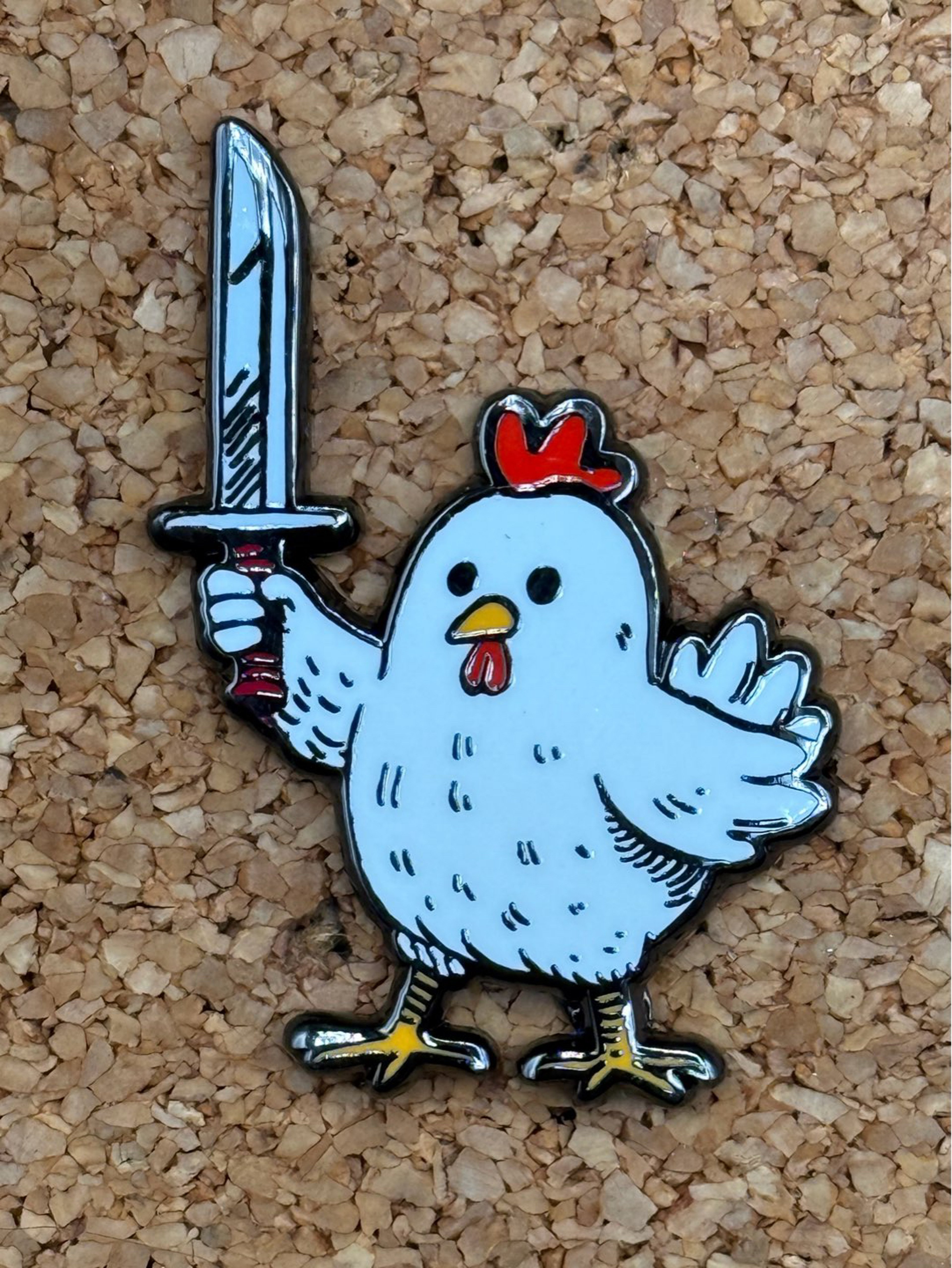 Preview pic of Stabby chicken pin