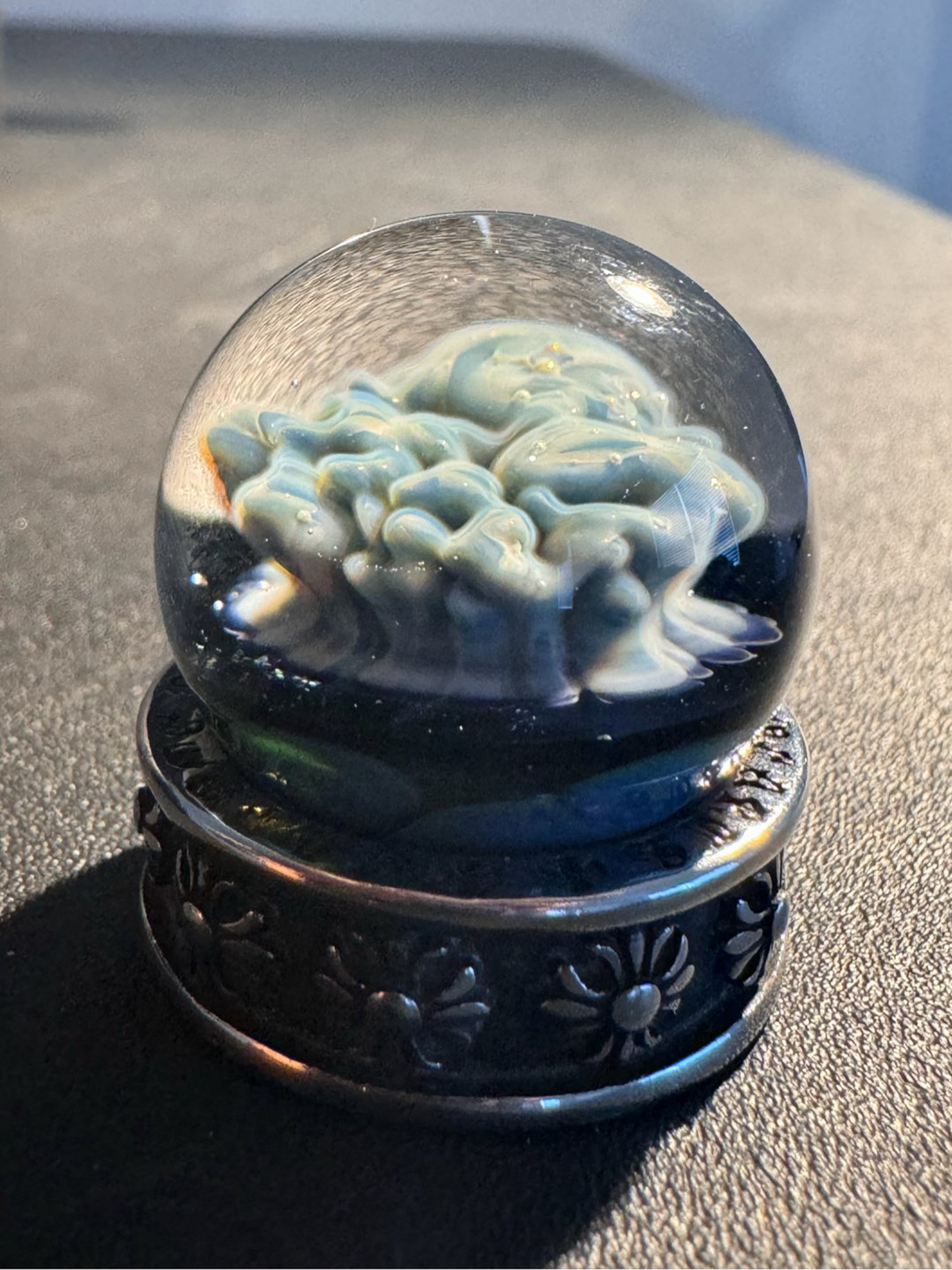 Preview pic of Blue fume implosion marble by @boroboys710