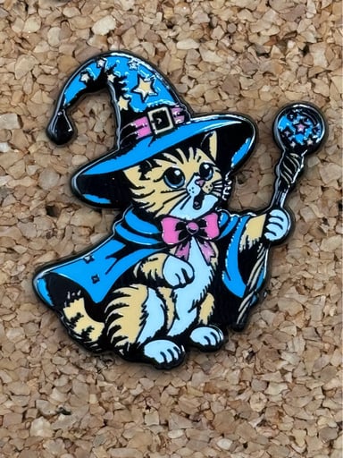 Preview pic of Mage cat pin