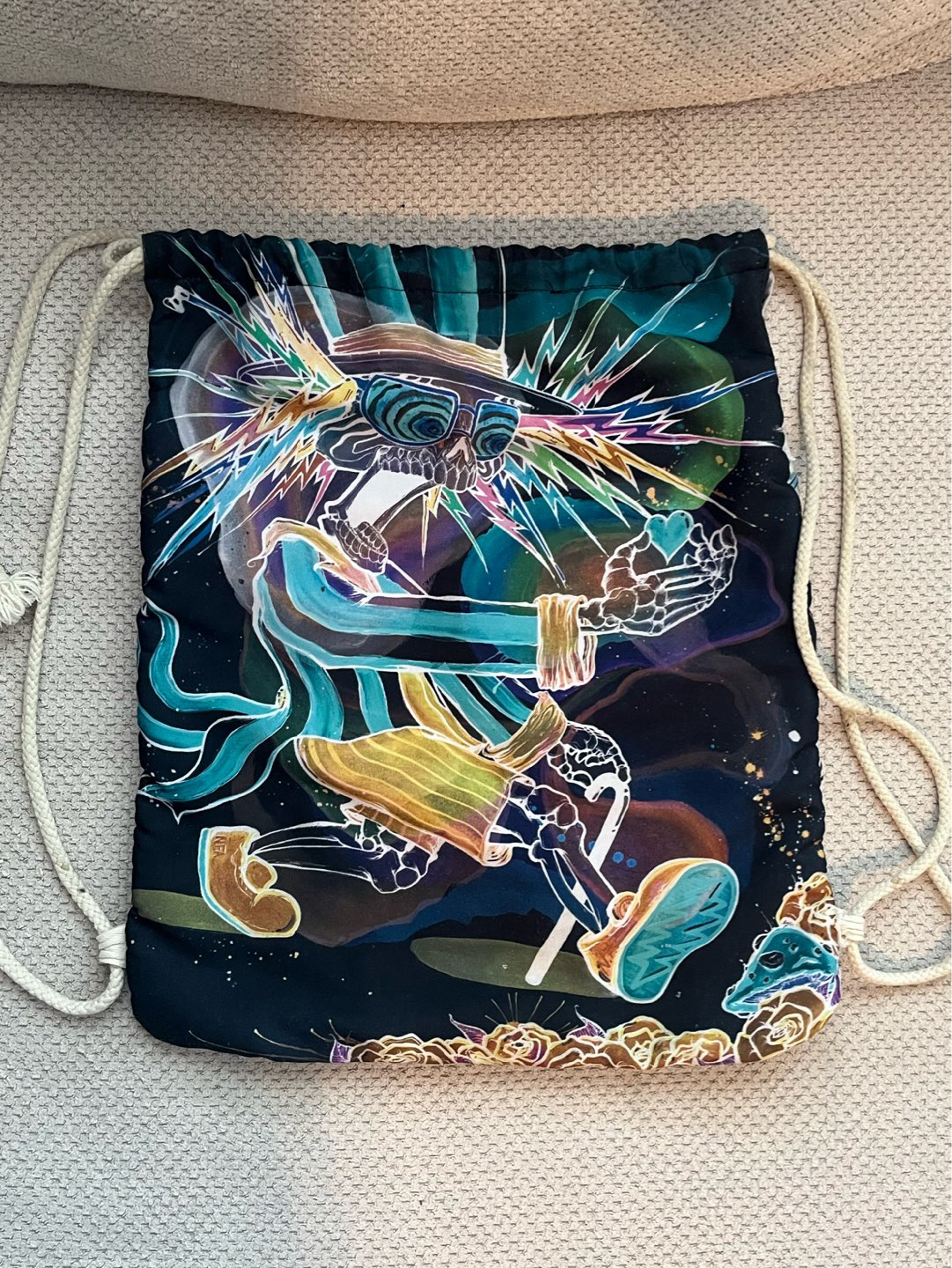 Preview pic of Love Is Real Drawstring Bag by Aaron Brooks (abrooksart)