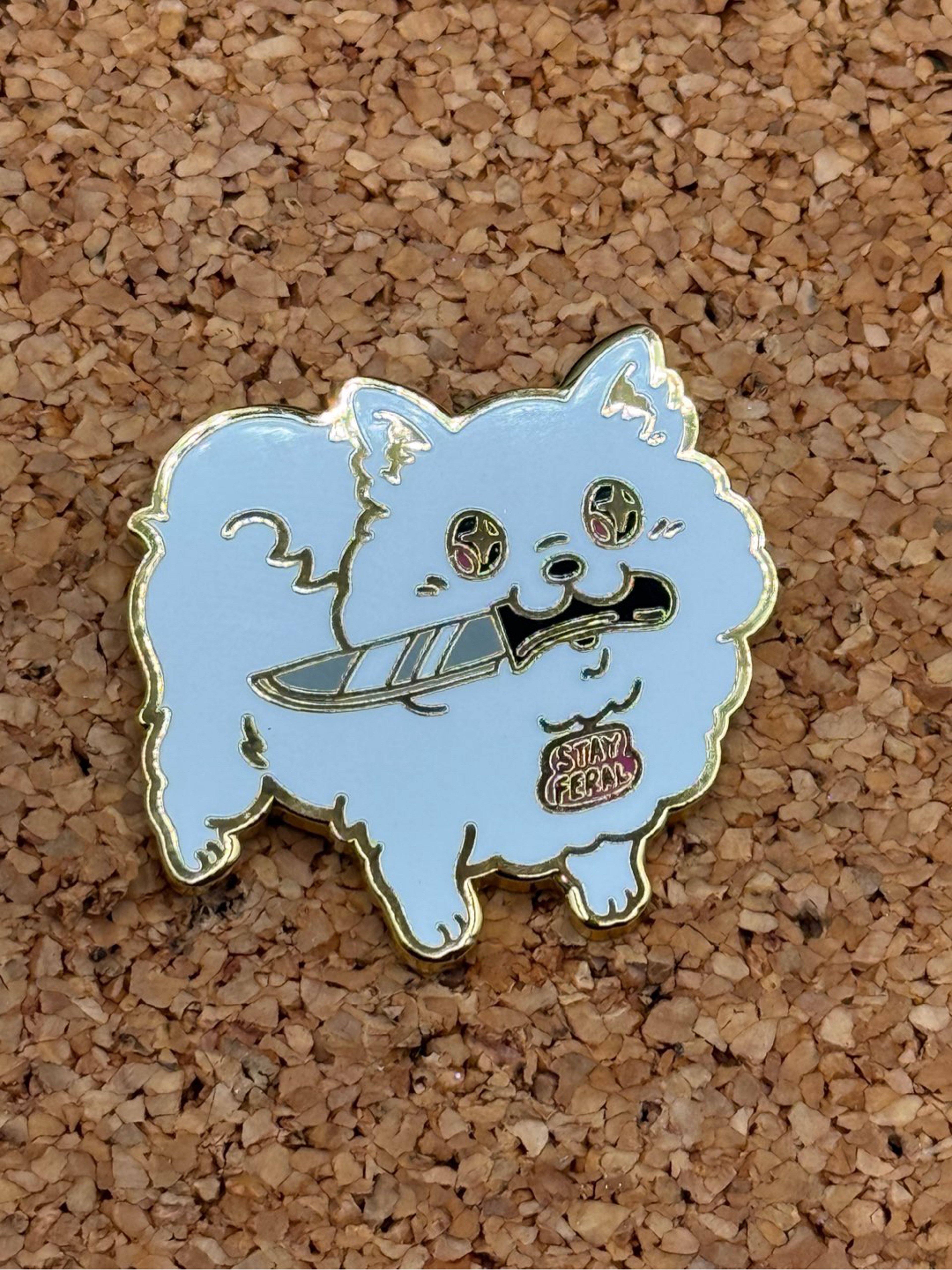 Stay feral pin image 0