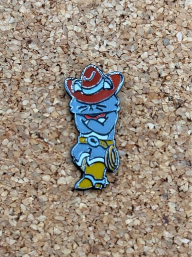 Preview pic of Cowboy cat pin