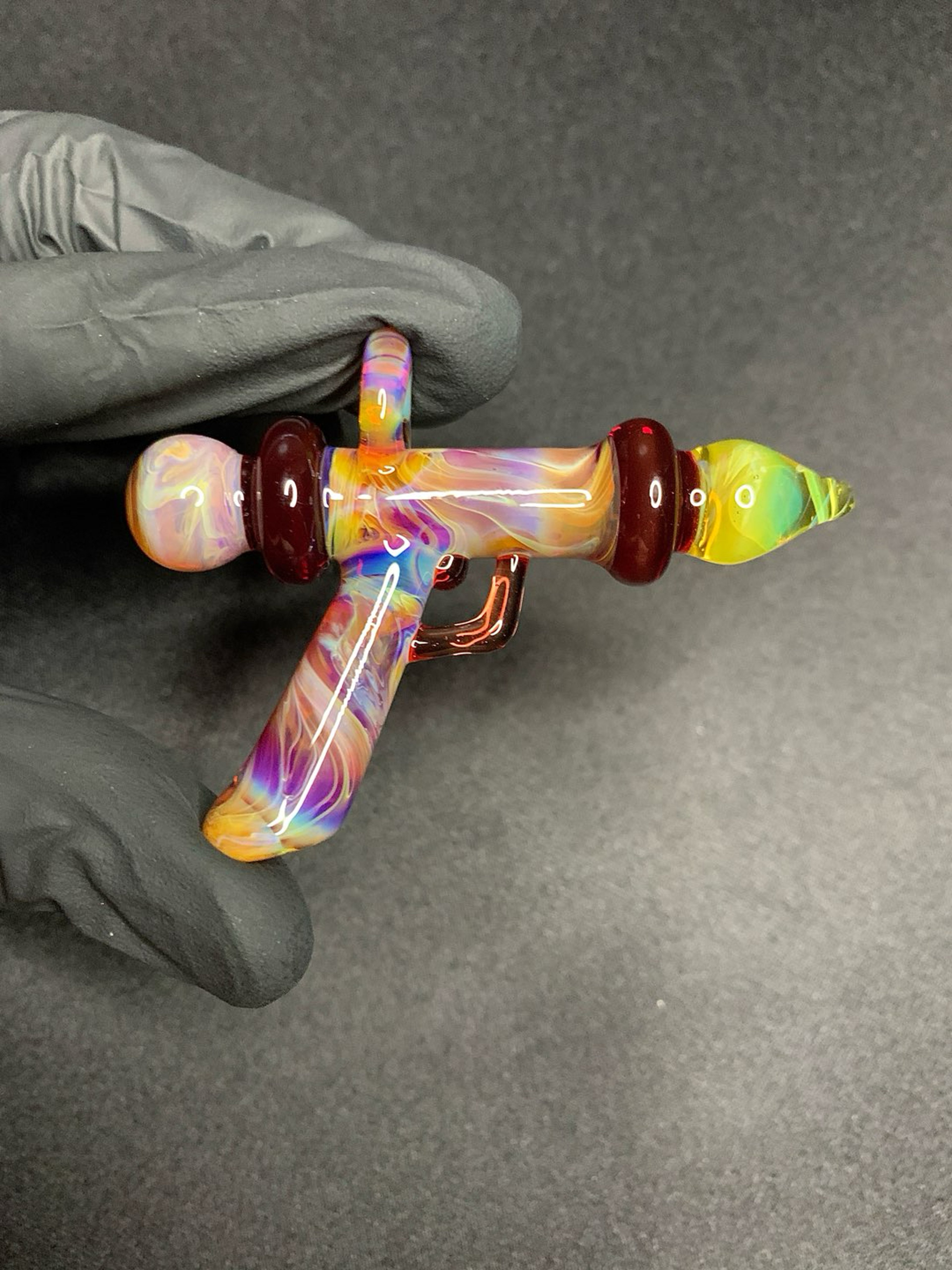 Preview pic of Amber Purple/Ruby Slippers/NS Yellow ray gun pendant