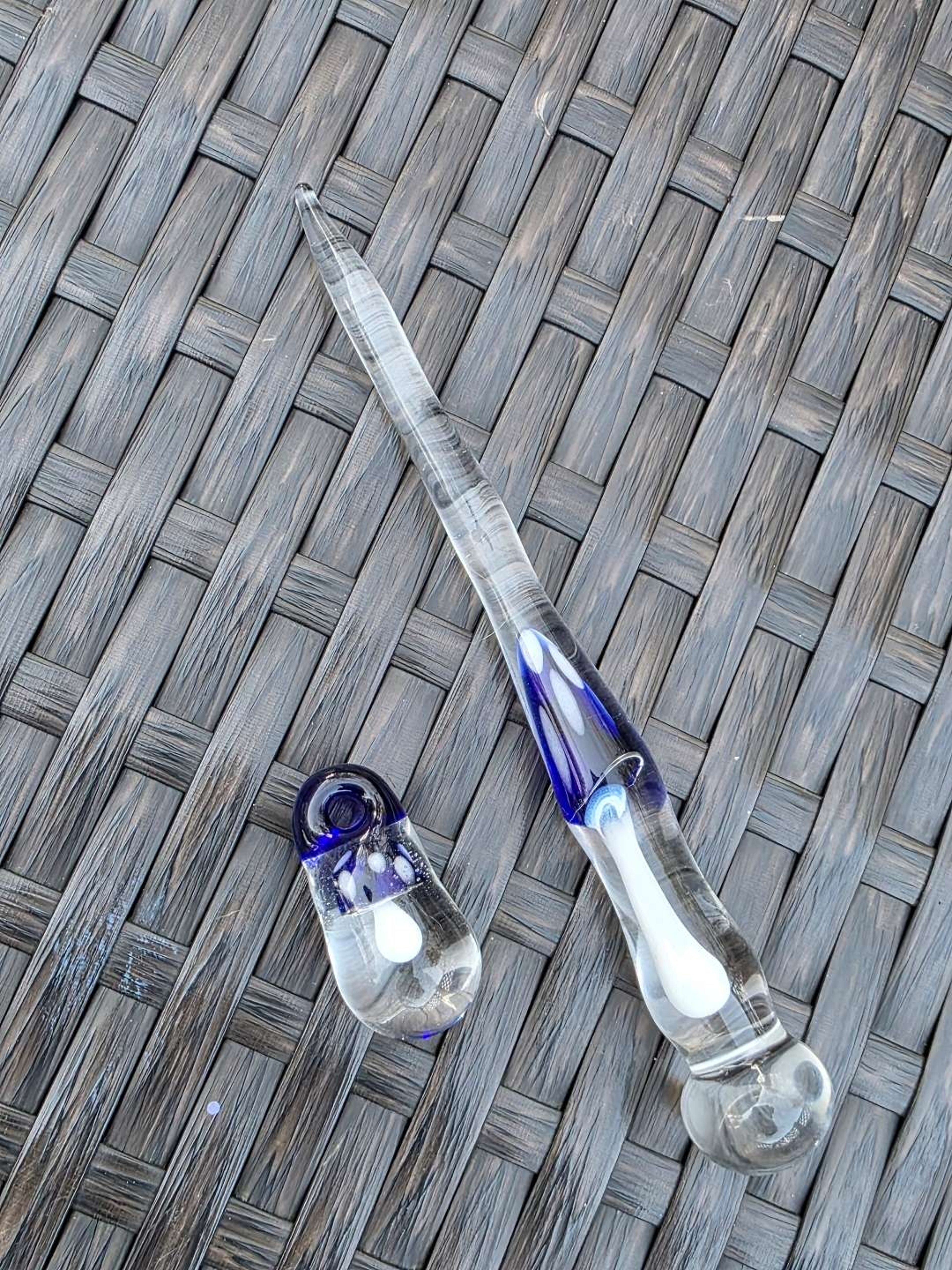 Preview pic of AkriusGlass Mushroom Wand Dabber & Pendant Set