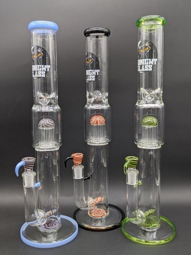 Preview pic of MIDNIGHT GLASS WORKED DUAL PERC TUBE