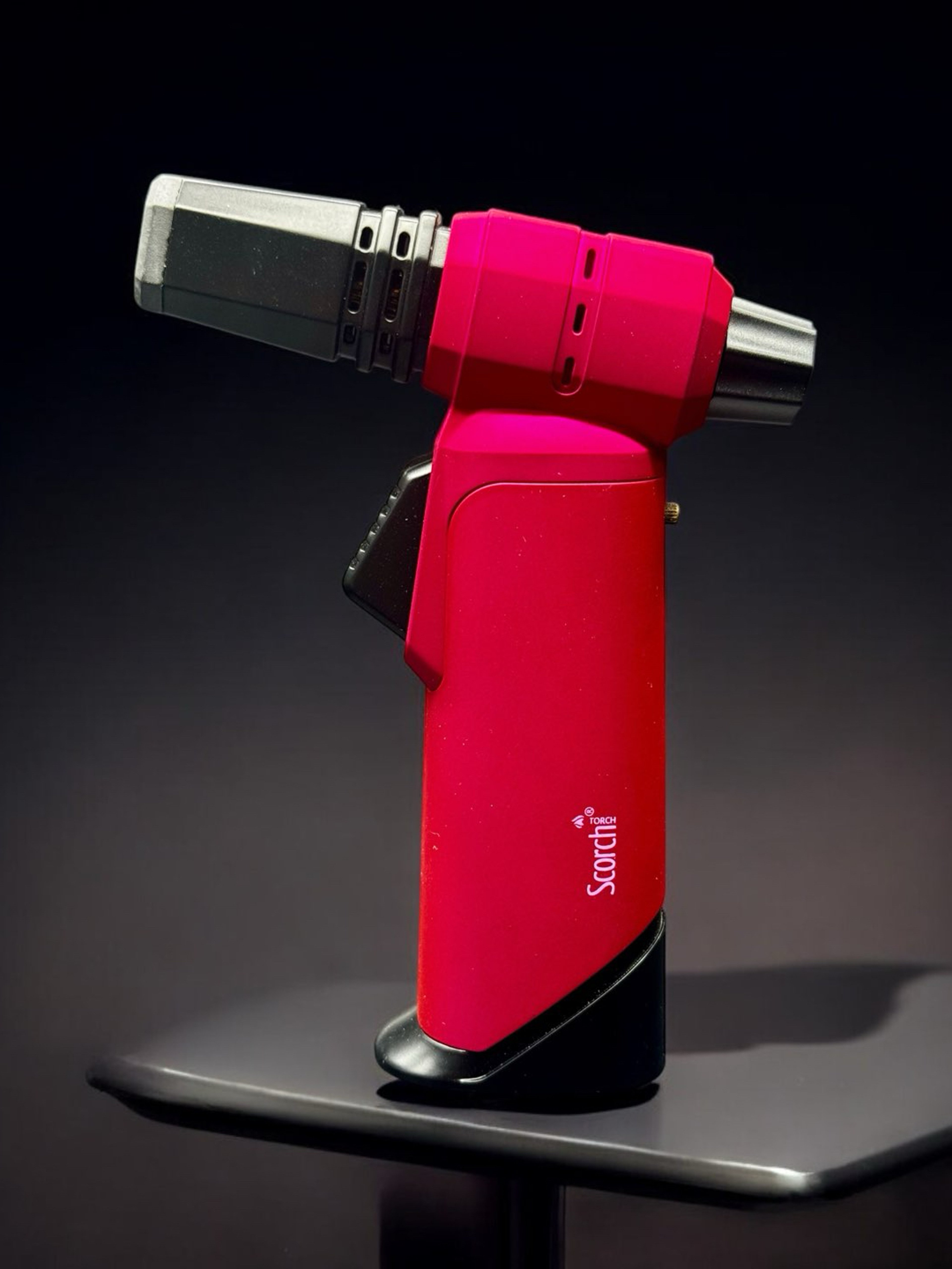 Preview pic of Scorch Torch 5.5” Butane Torch Lighter – Red & Black | Model 61694 | Adjustable Flame + Safety Lock