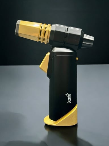 Preview pic of Scorch Torch 5.5” Butane Torch Lighter – Black & Gold | Model 61694 | Adjustable Flame + Lock | Prefilled Butane