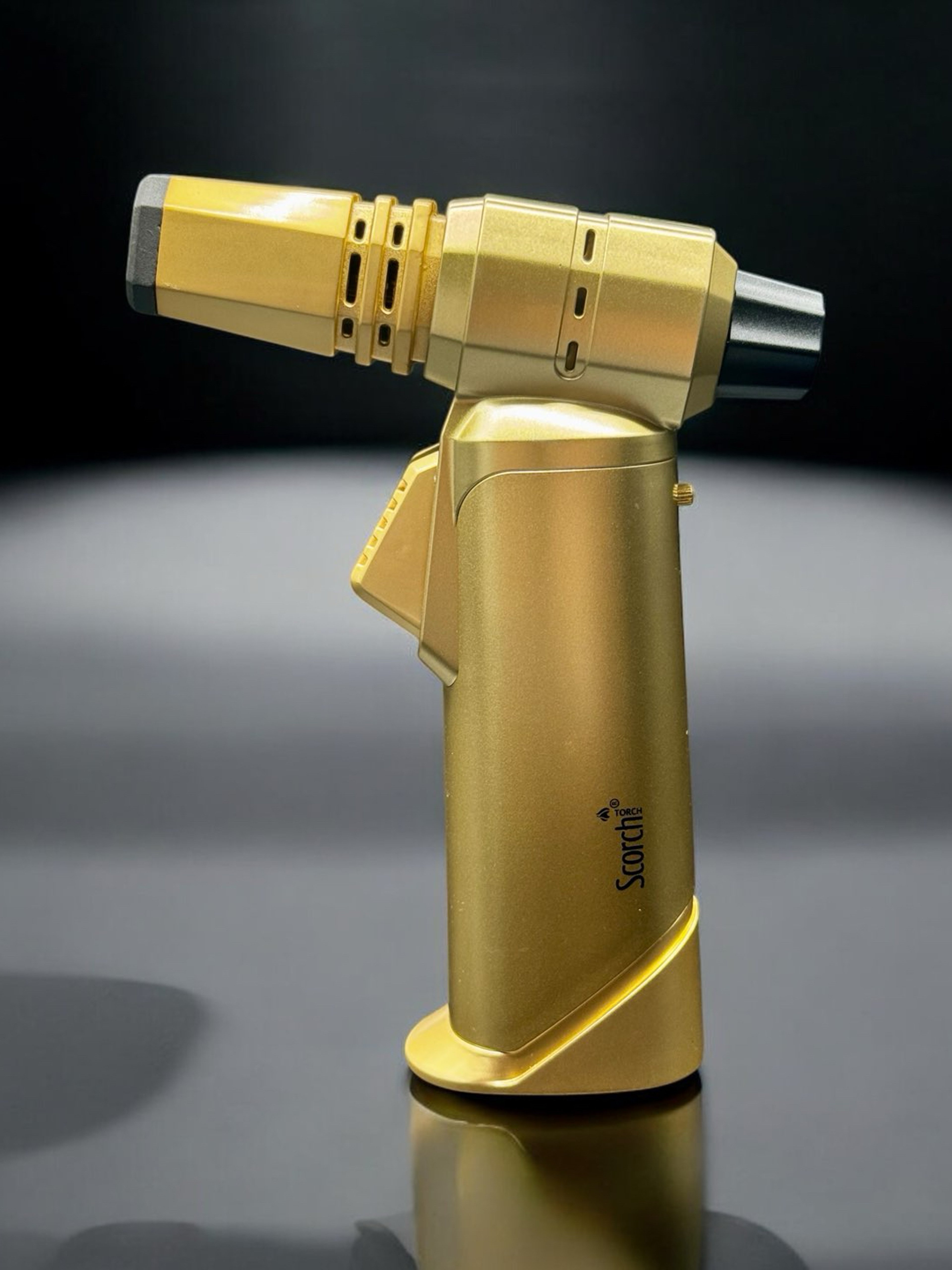 Preview pic of Scorch Torch 5.5” Butane Torch Lighter – All Gold | Model 61694 | Adjustable Flame + Safety Lock | Prefilled Butane