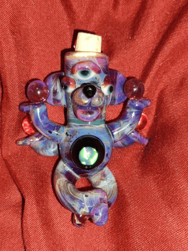 Preview pic of Bear pendant with opal for a necklace