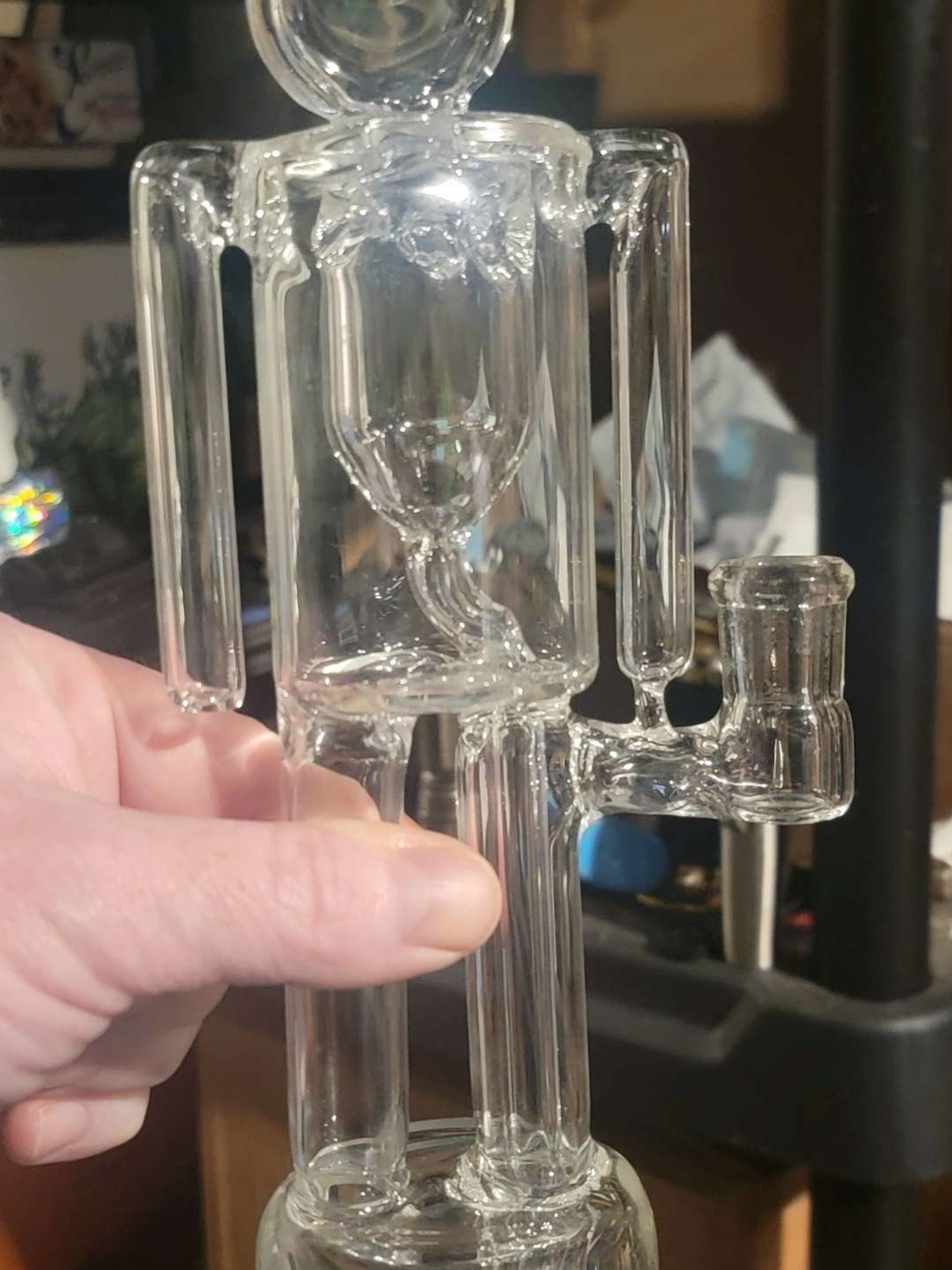 Hand blown glass/candle image 0