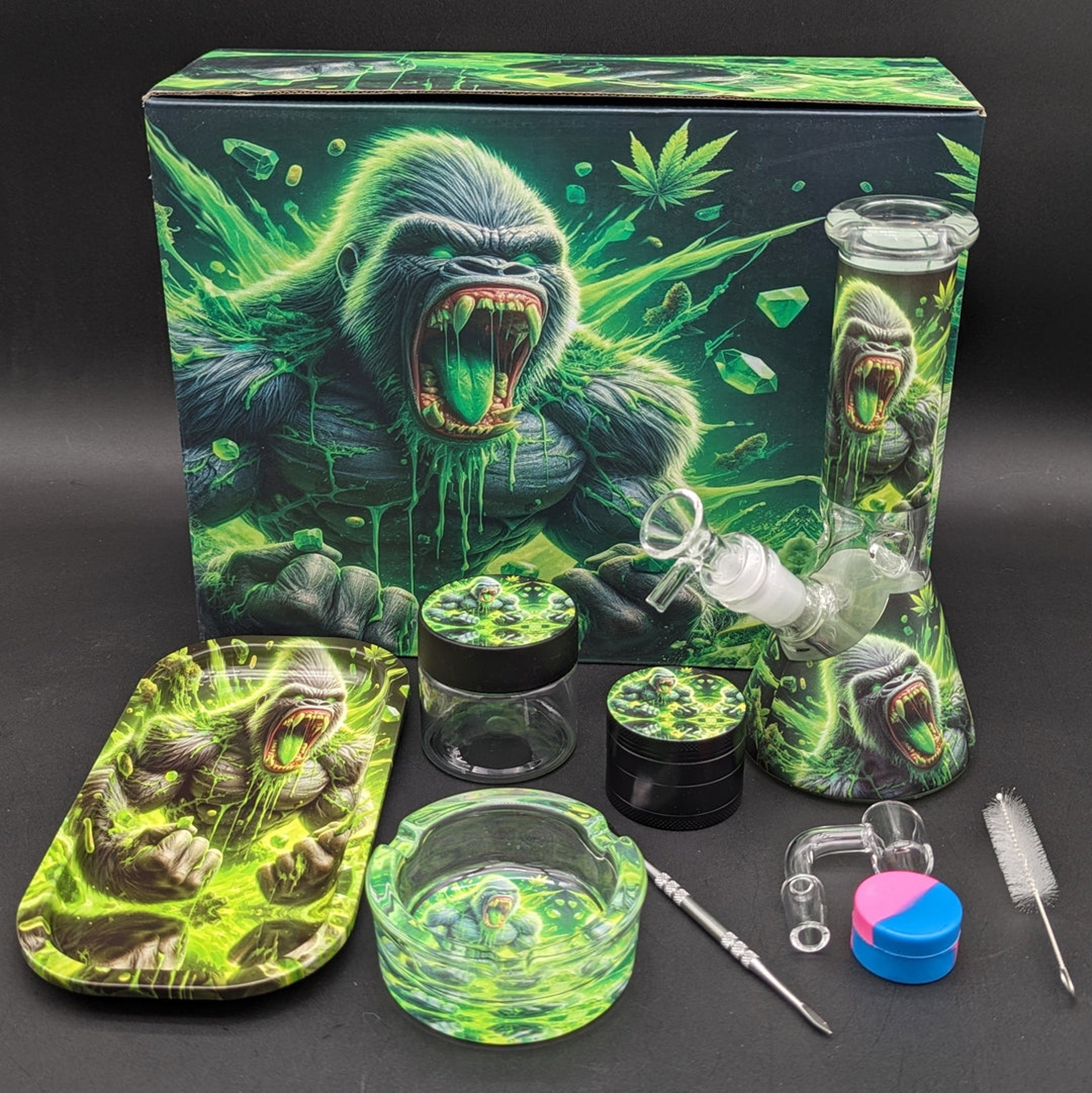 Preview pic of ULTIMATE FLOWER + DAB SMOKING KIT - Toxic Gorilla