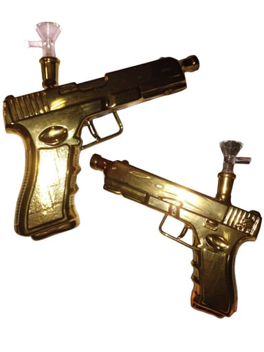 Preview pic of GOLDEN GUN GLASS WATER PIPE