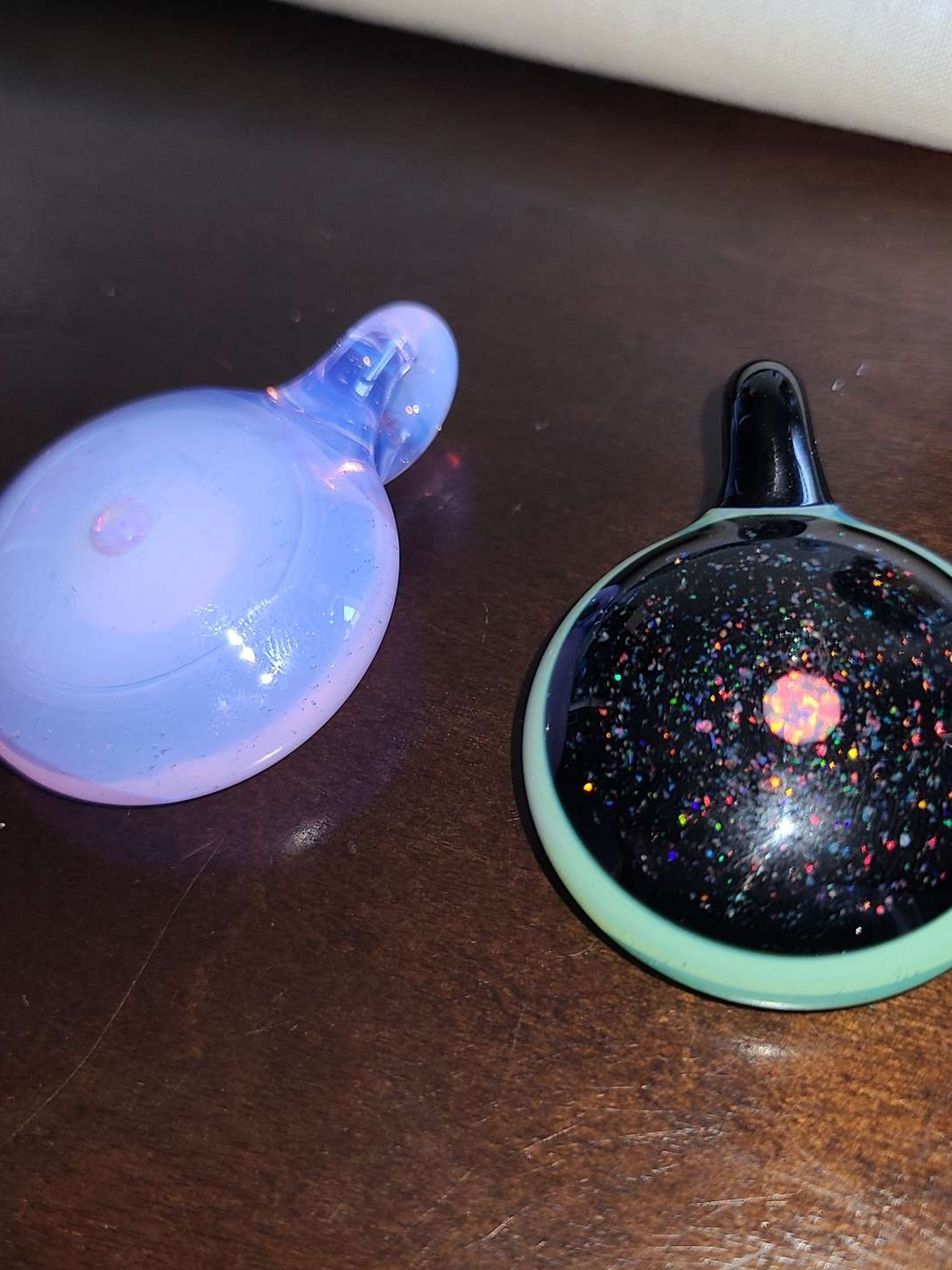 Preview pic of Kberg round opal pendant pair