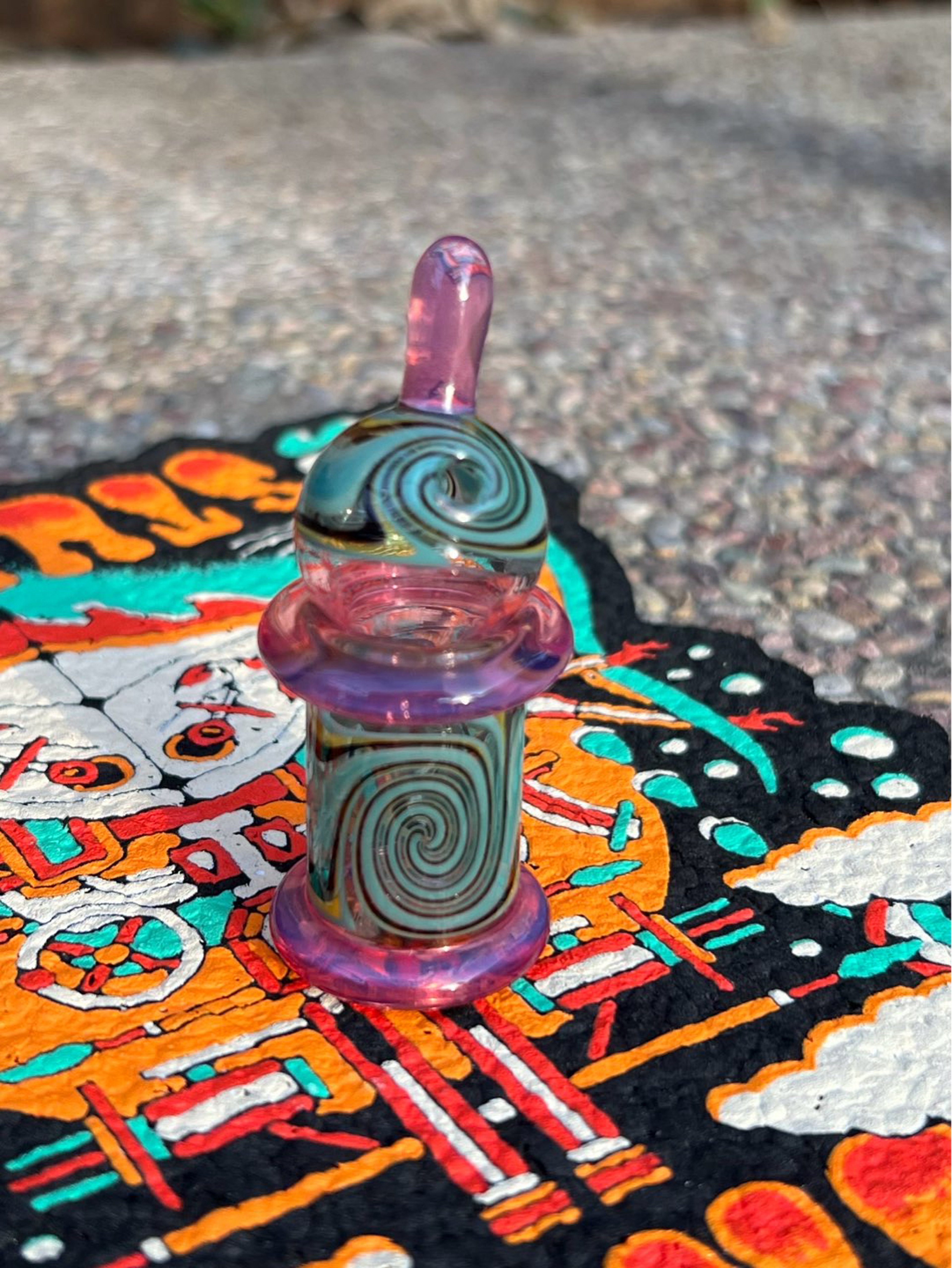 Preview pic of Unity Glassworks Directional Cap with line work and stand