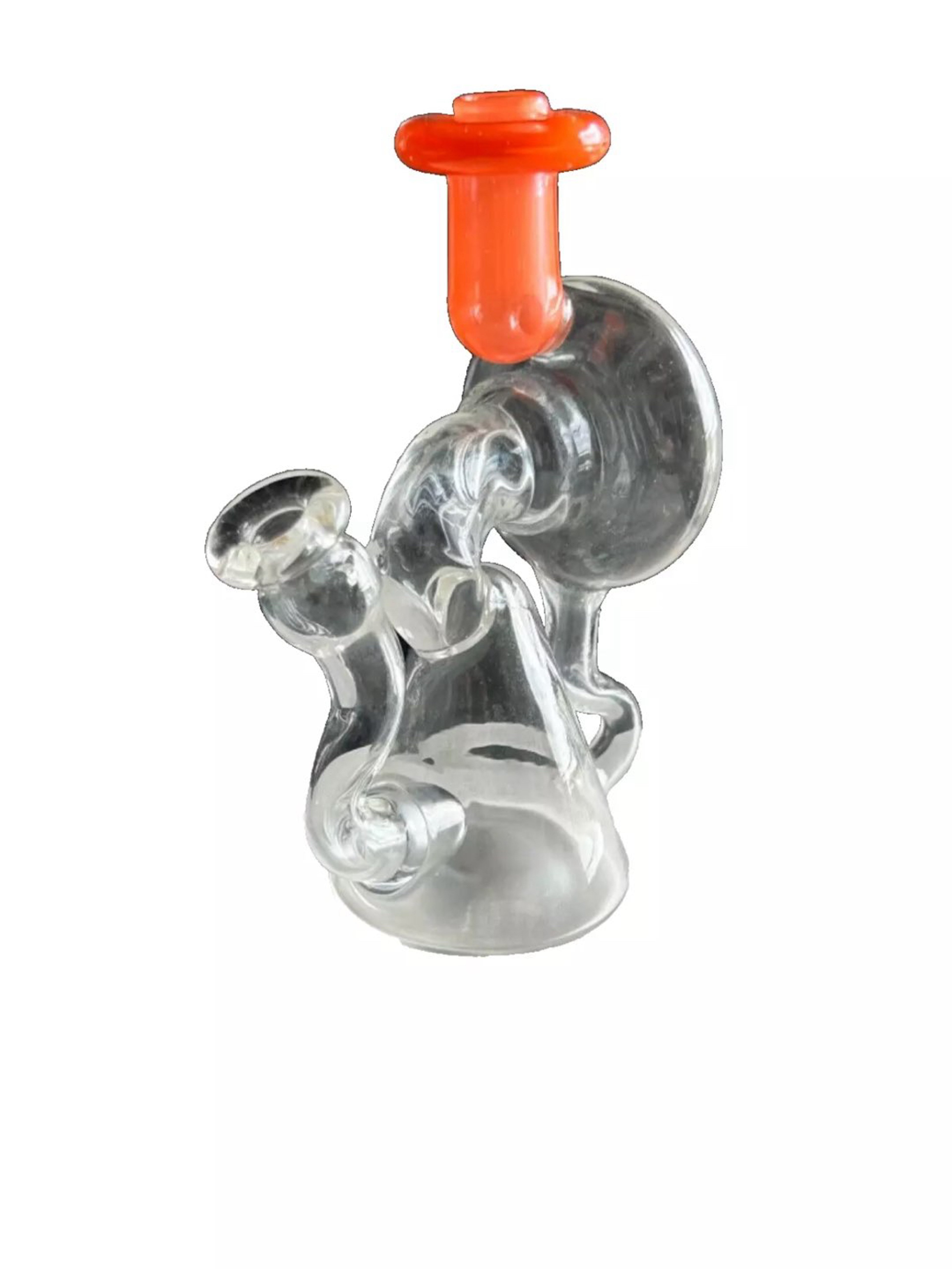 Preview pic of Dabber Jones mini pump rig 10mm female orange mouthpiece
