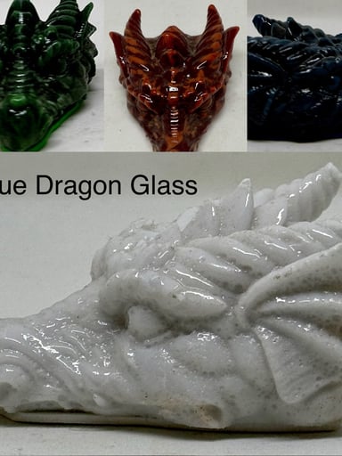 Preview pic of Cast Glass Dragon Head