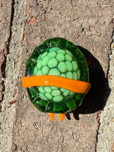 Preview pic of SAF Glass ~ Michelangelo Ninja Turtle Pendant $80