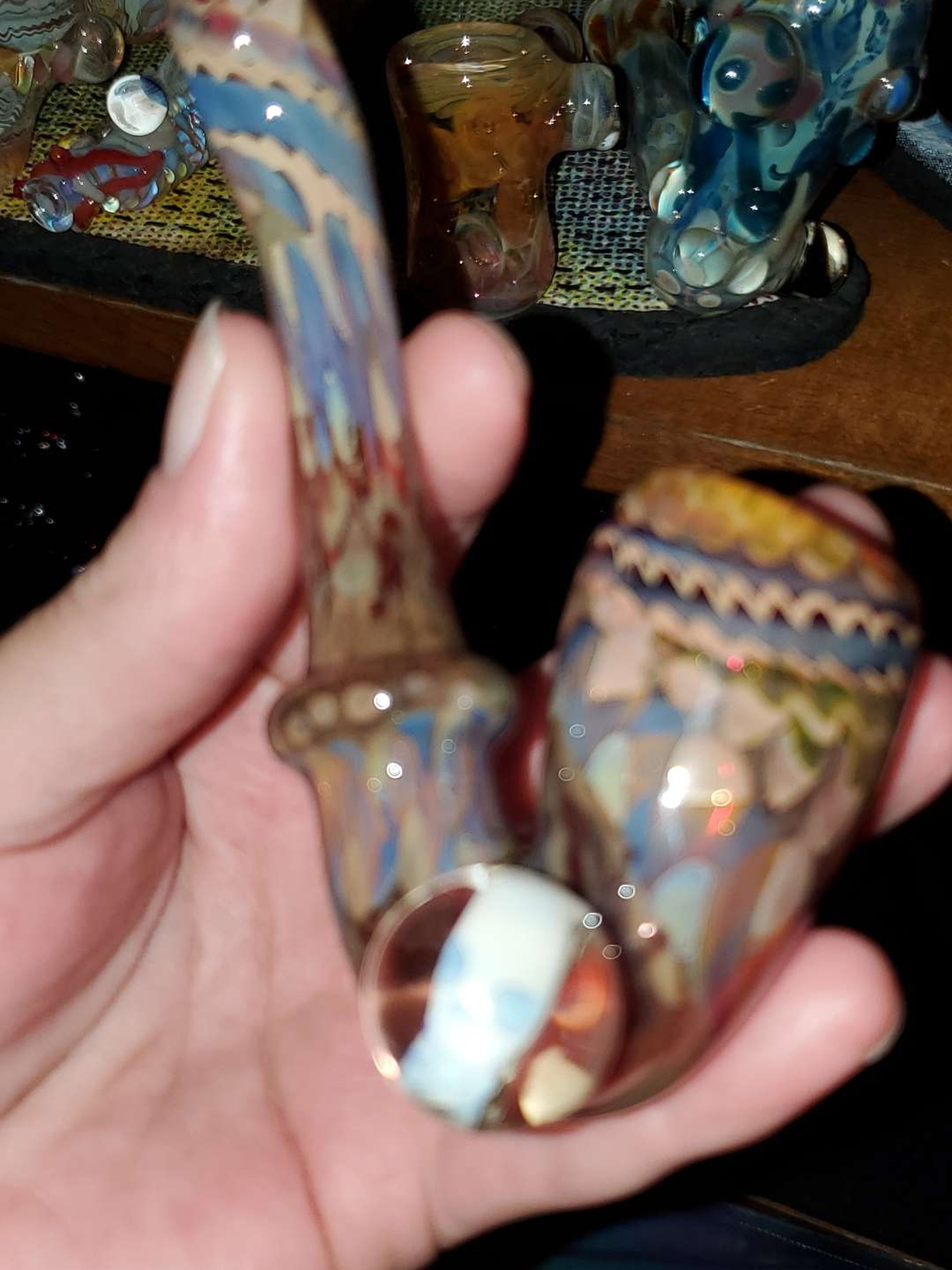 Preview pic of Bob Badtram Fumed Sherlock w/Snoddy Skull Kickstand(OG Bob Snodgrass Apprentice)