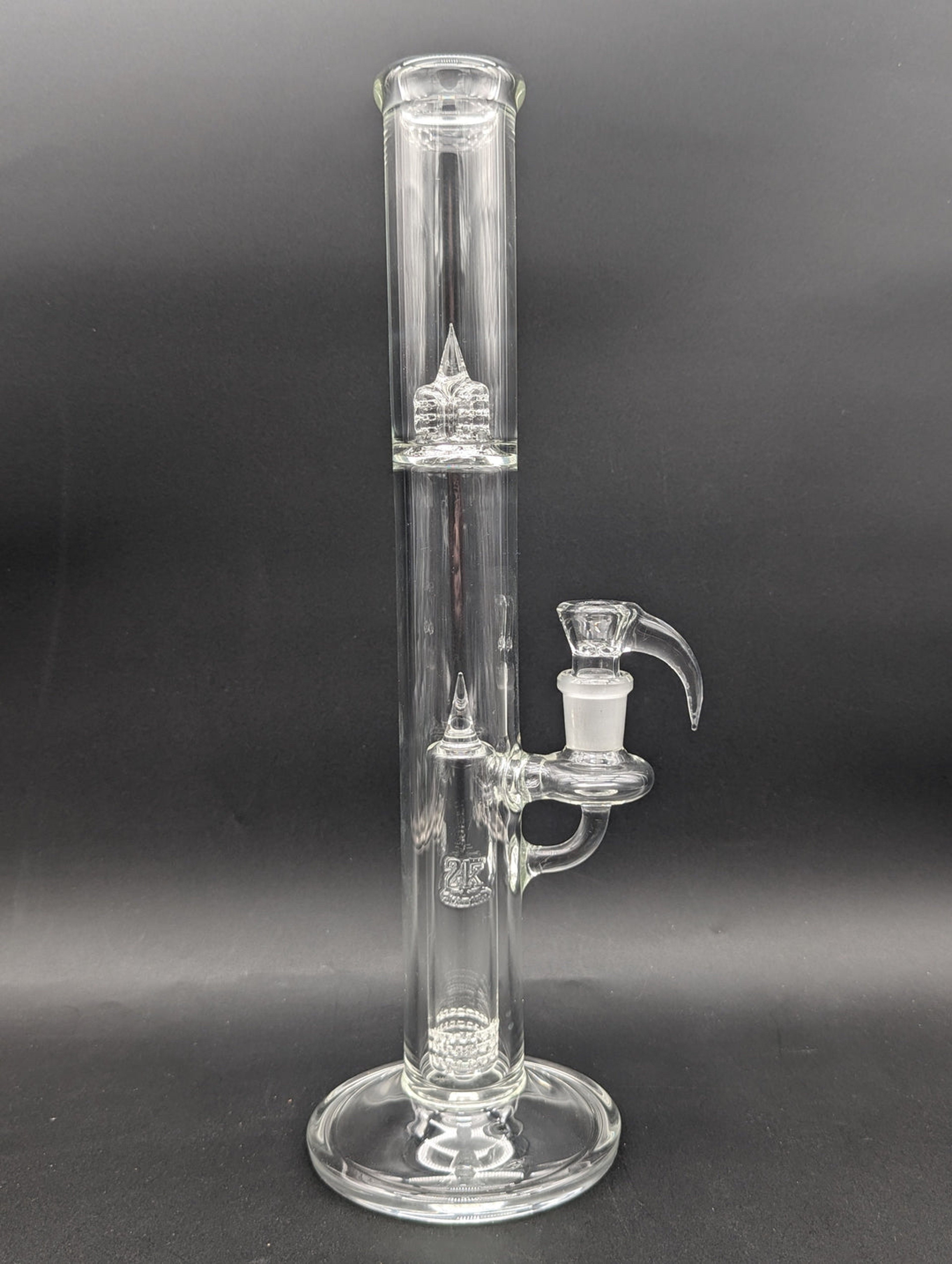 Preview pic of 2K GLASS 16" 360 GRID TUBE W/ SPLASH GUARD & 4 HOLE MATCHING SLIDE