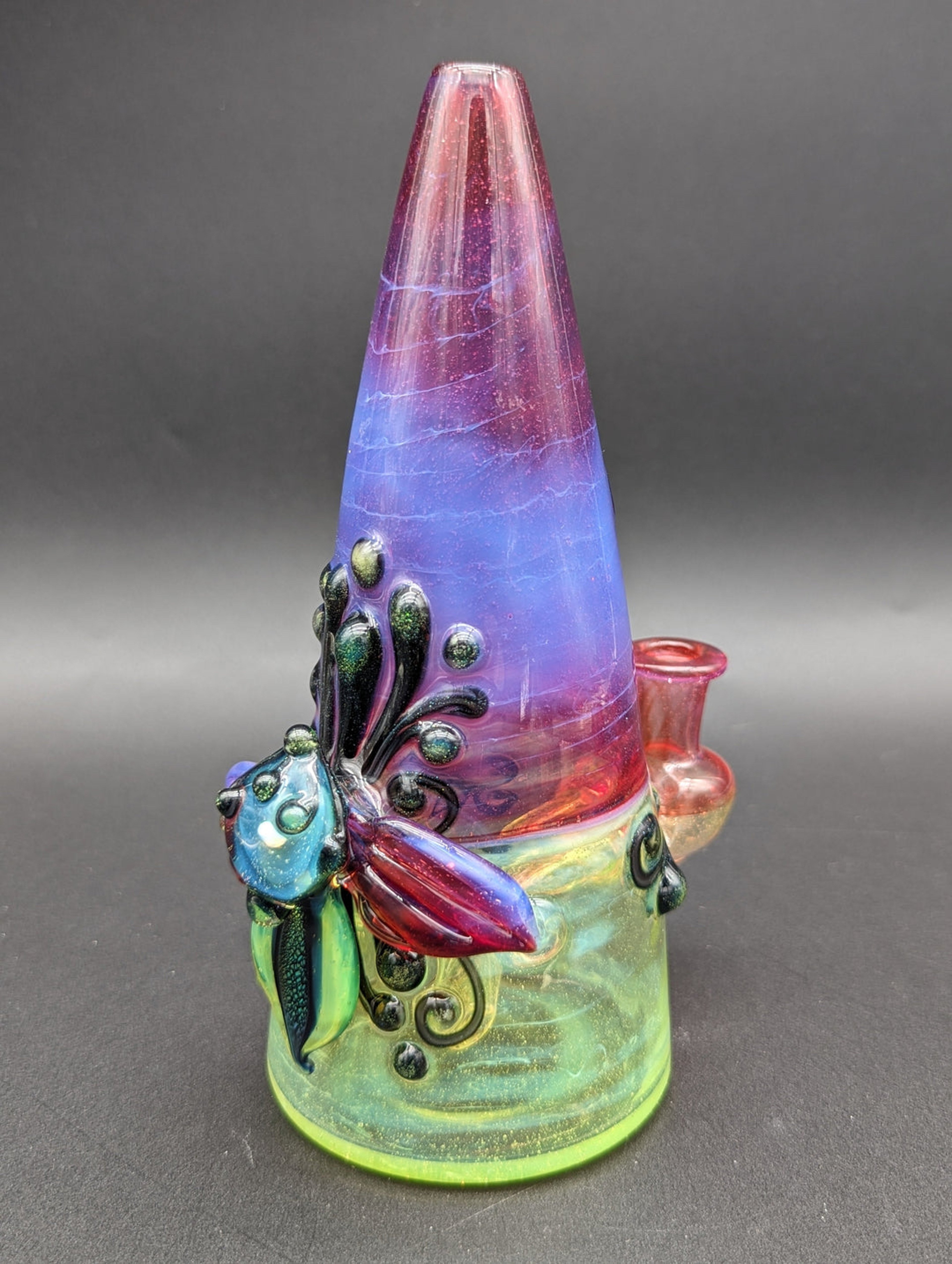 Preview pic of 7" GEM FLOWER CONE RIG PURPLE/GREEN - BY LYRIC