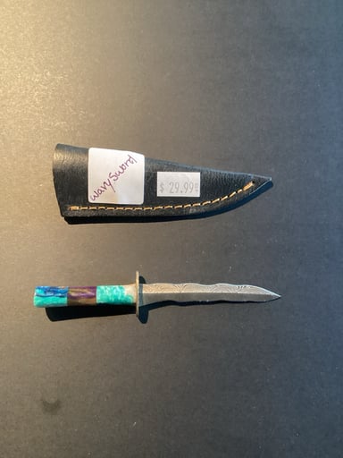 Preview pic of Mini layered Damascus dab knives