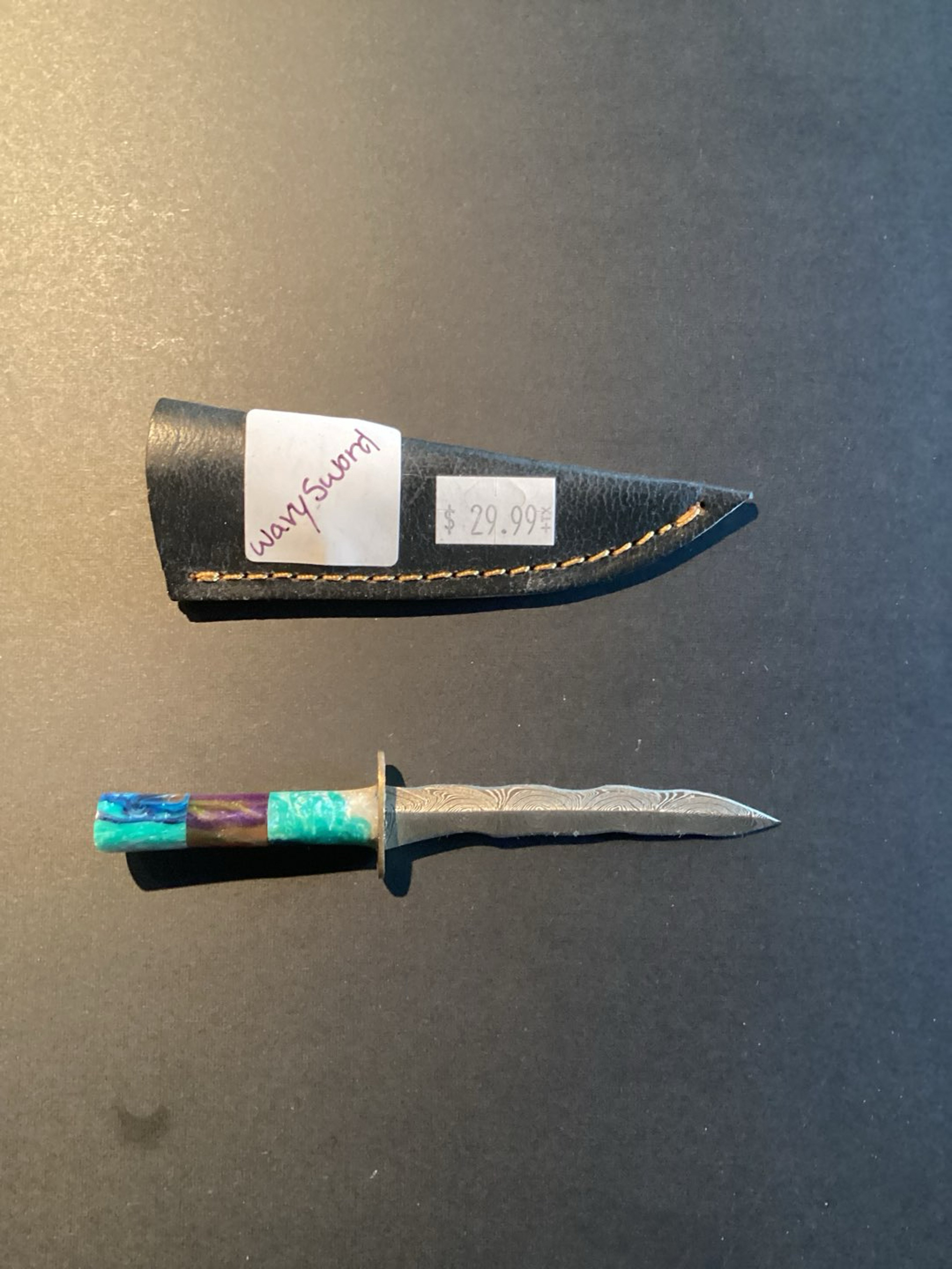 Preview pic of Mini layered Damascus dab knives