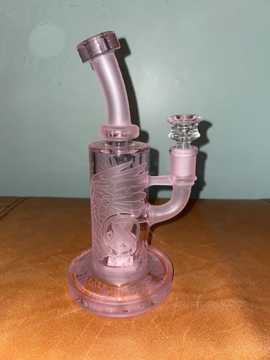 Preview pic of MILKYWAY GLASS FUCK BREAST CANCER percolated bong *BRAND NEW*