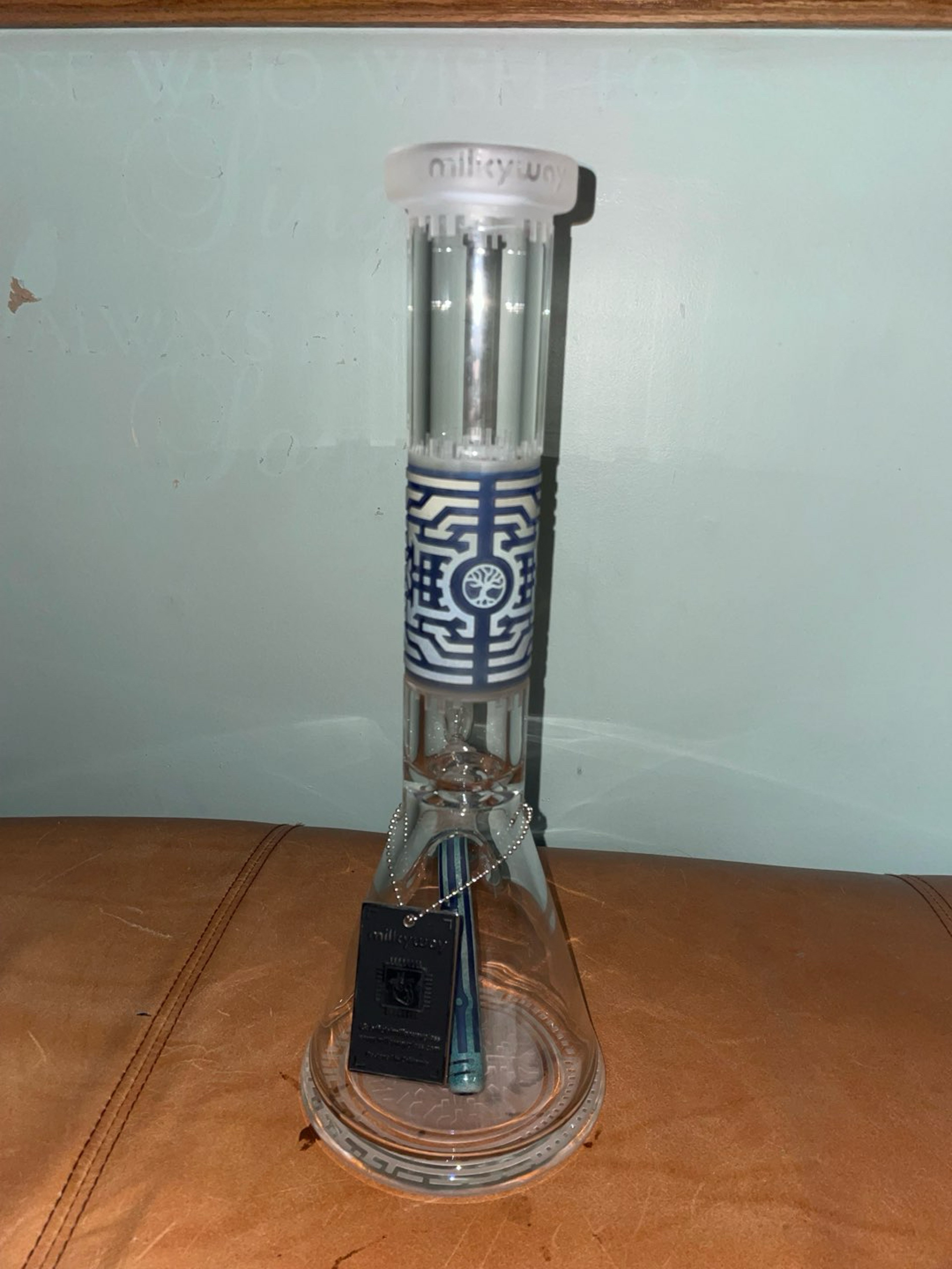 Preview pic of MILKYWAY GLASS detailed easy-clean beaker bong *BRAND NEW*