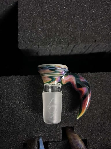 Preview pic of LYSERGIC GLASS 4 HOLE AMPER PURPLE SLIDE