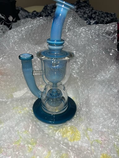 Preview pic of FatBoy Glass Colored Taurus V2 Incycler FullSize Blue Stardust x Ghost