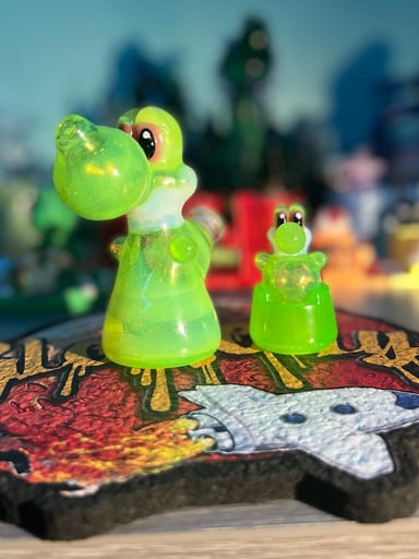 Preview pic of BellzGlass Pocket Yoshi Dab Rig #006 🦖