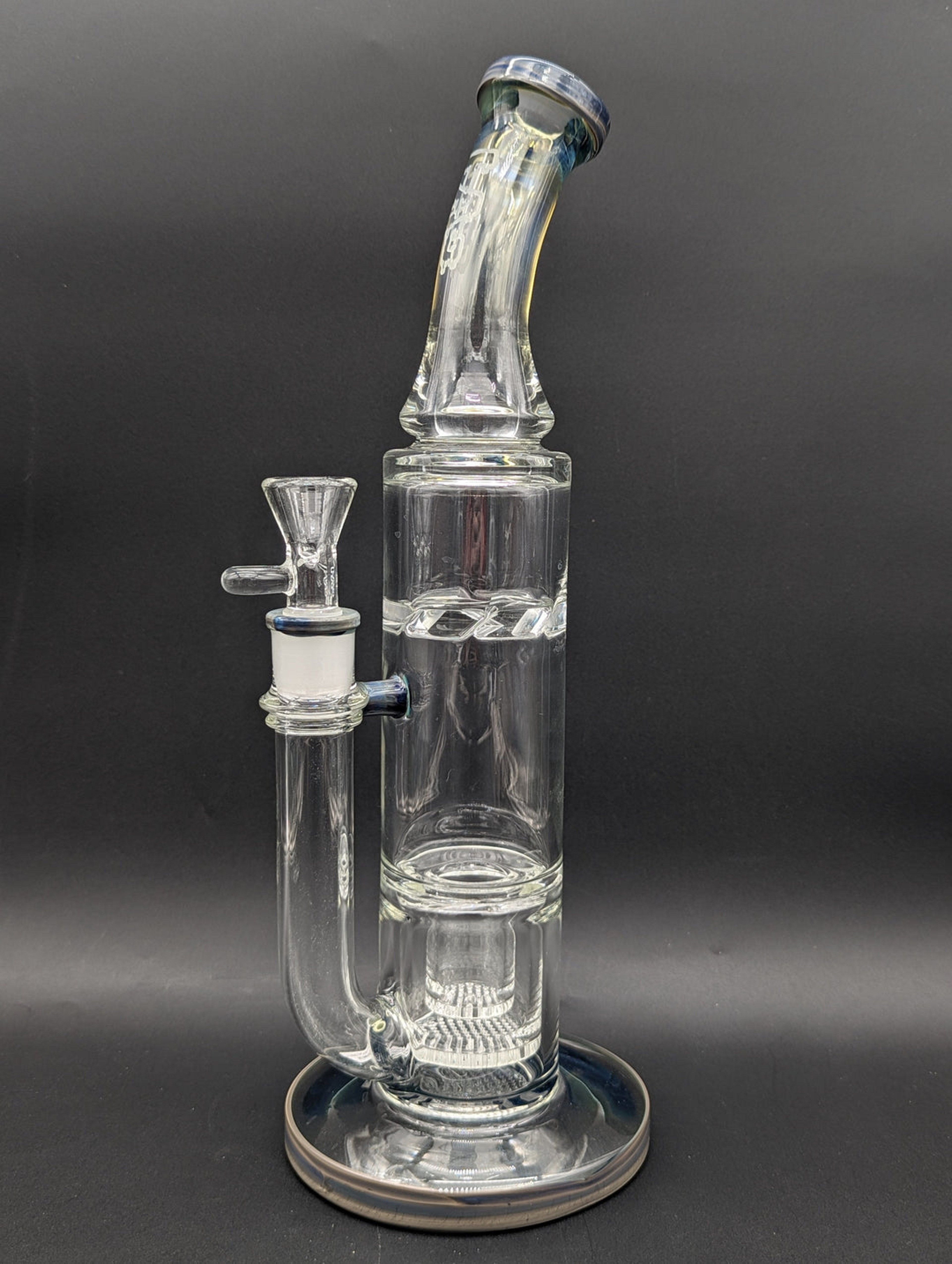 Preview pic of TAG - BENT NECK DUAL HONEYCOMB TURBINE BONG
