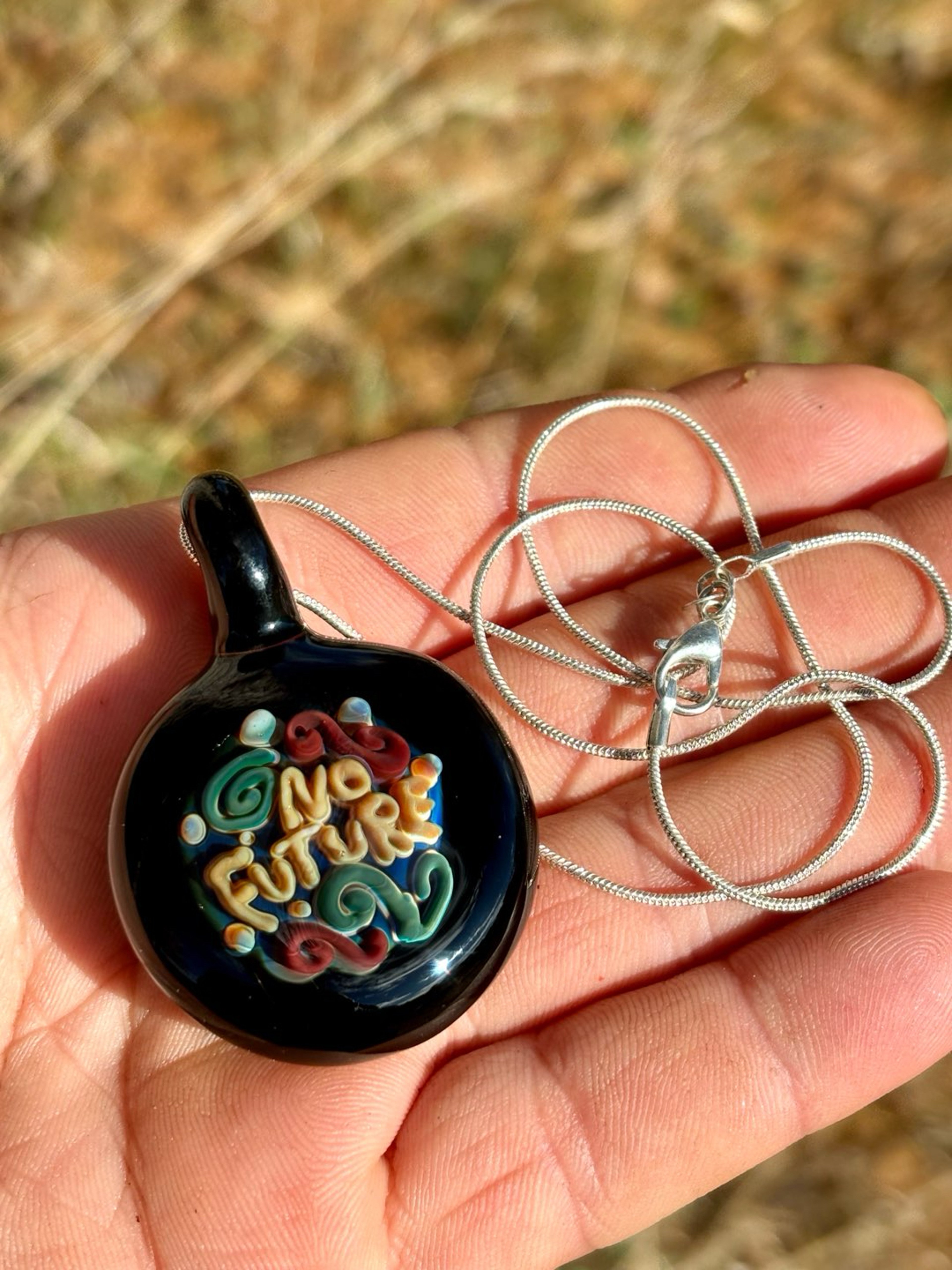 Preview pic of “No Future” pendant necklace